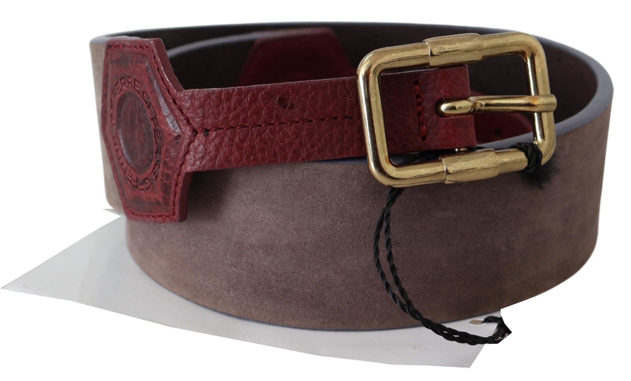 Ceinture GF Ferre Logo marron