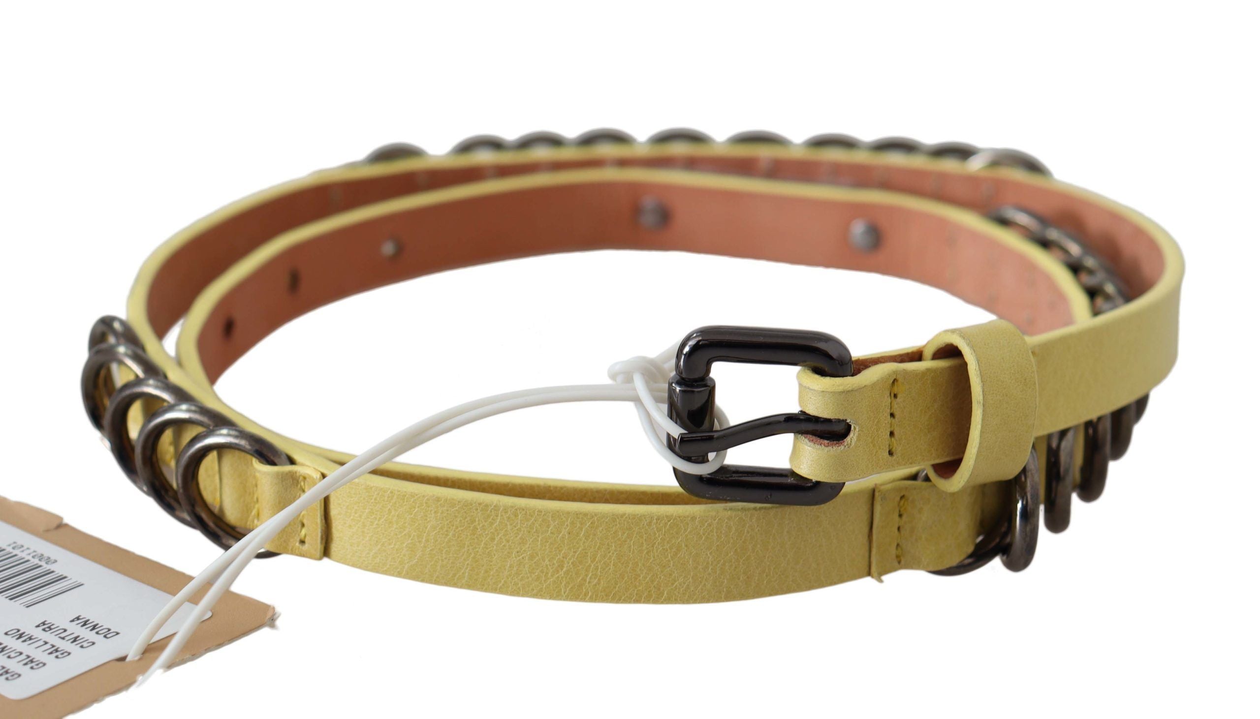 Ceinture Galliano ajustable jaune