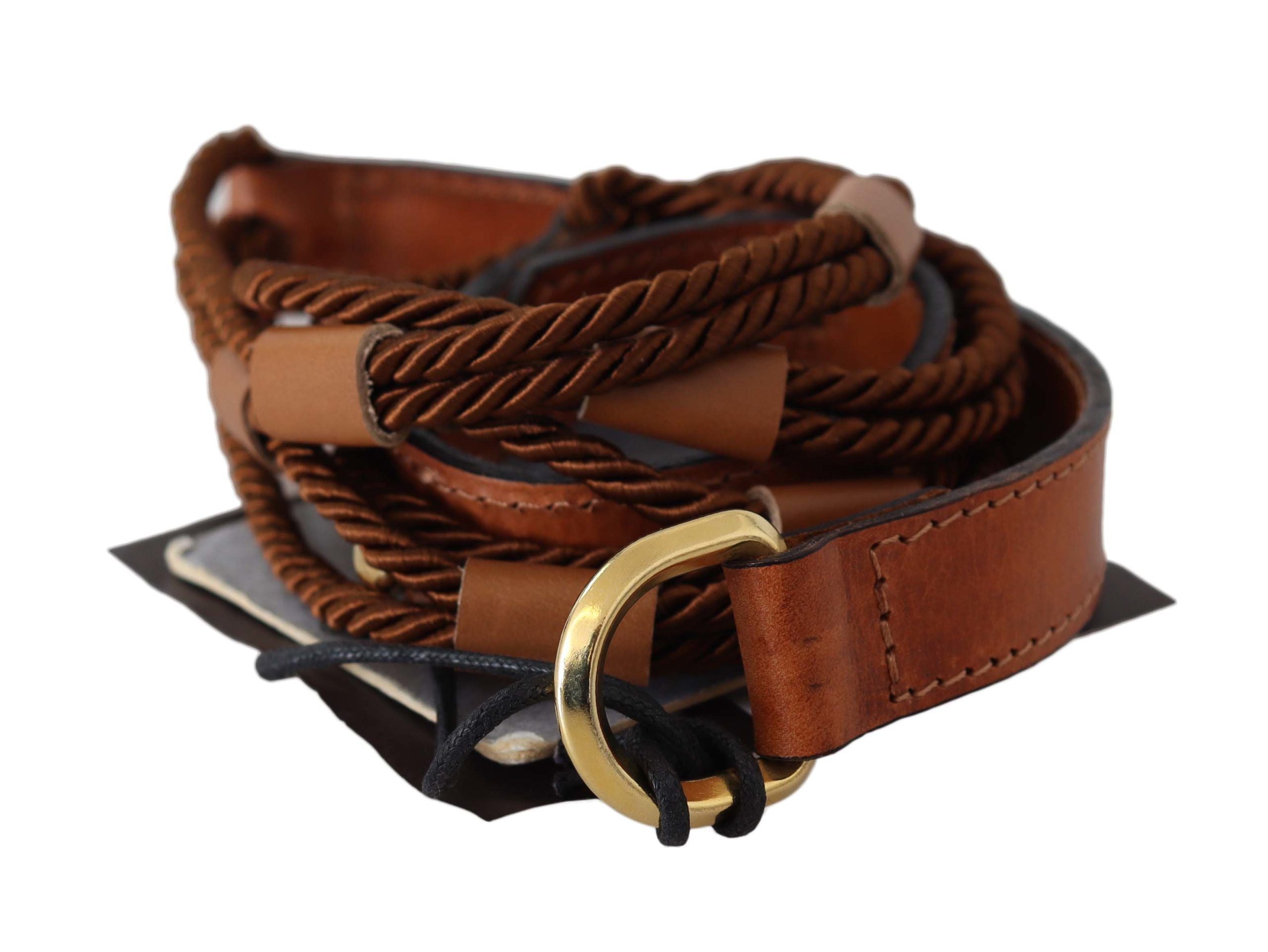 Ceinture Scervino Street tressée marron