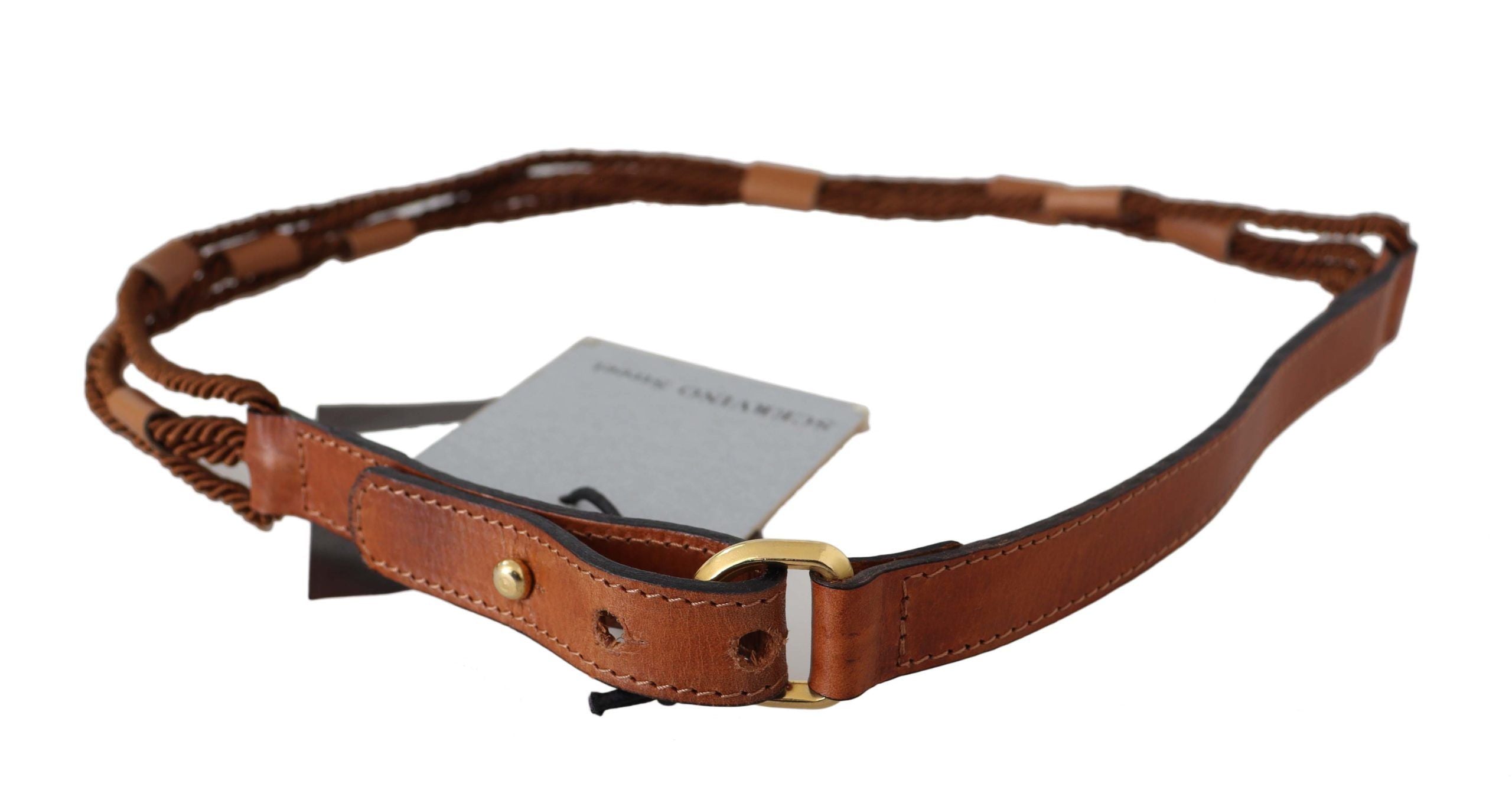 Ceinture Scervino Street tressée marron