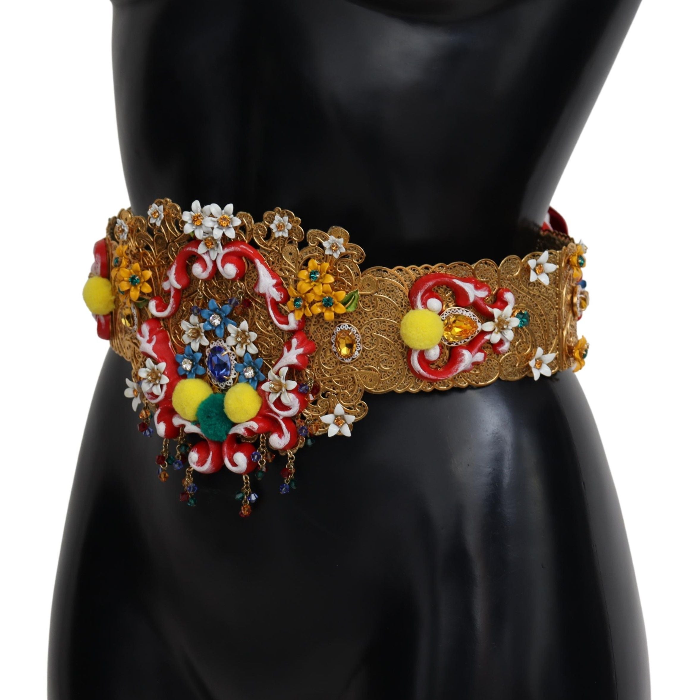 Ceinture Dolce & Gabbana Crystal dorée