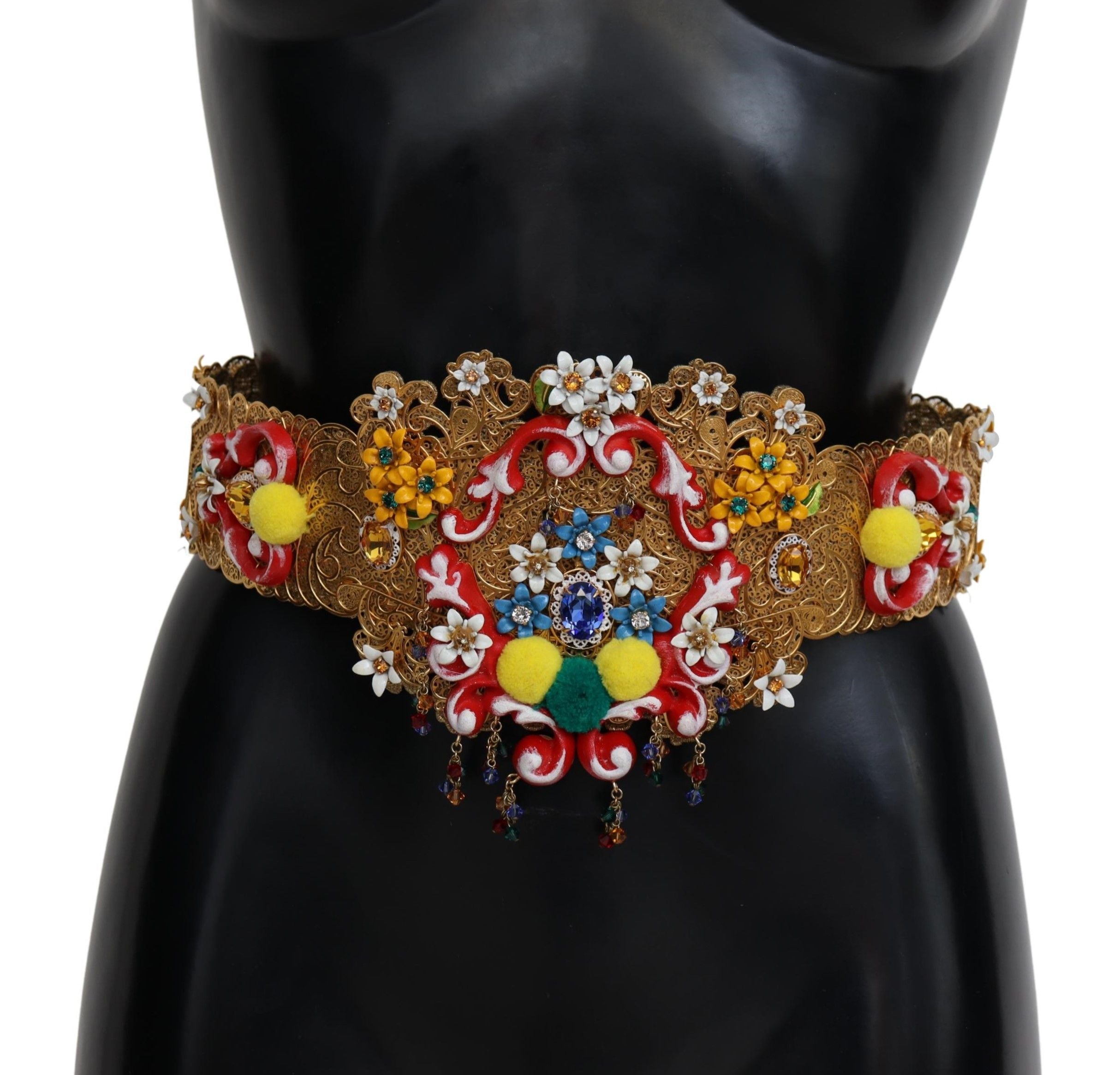 Ceinture Dolce & Gabbana Crystal dorée