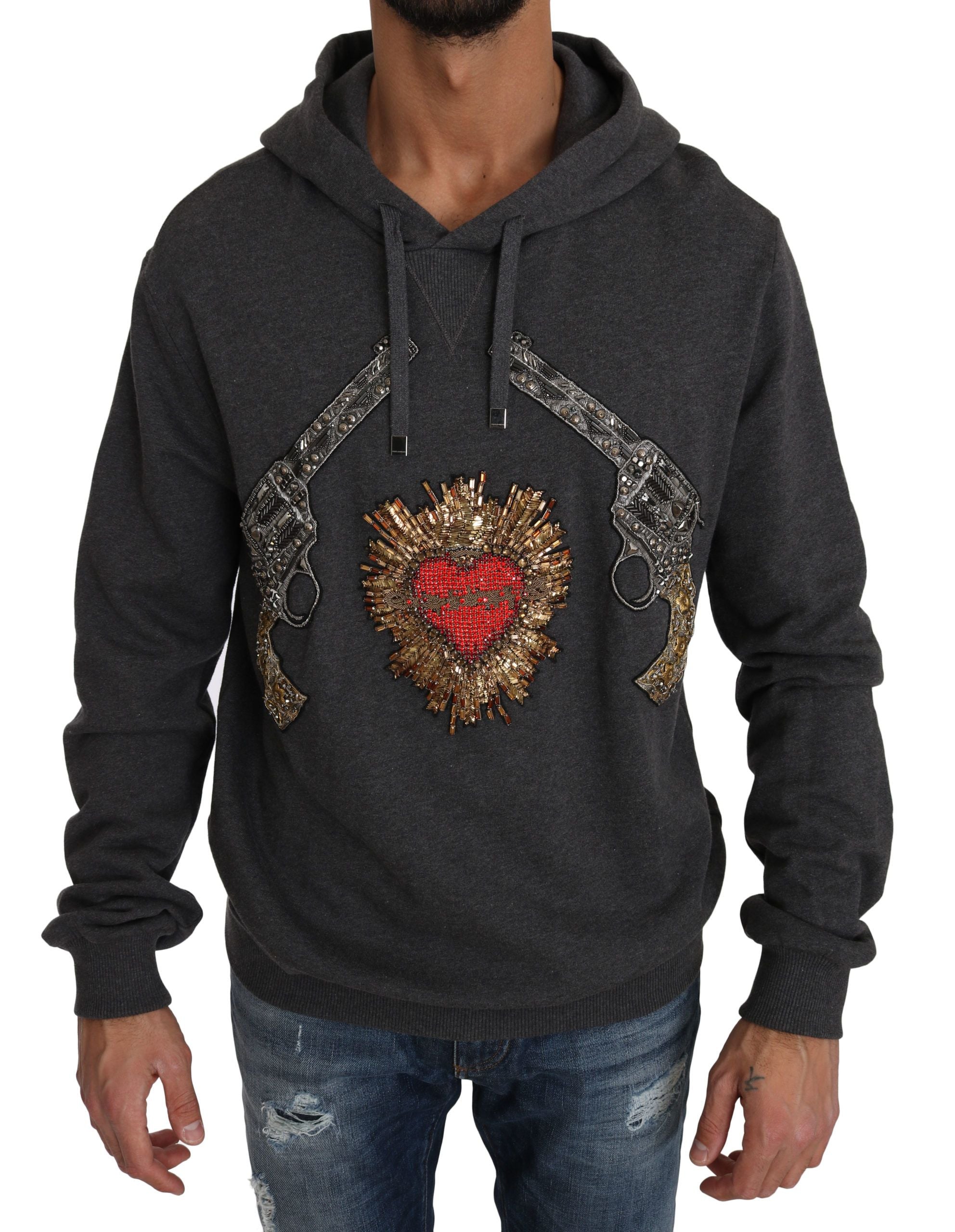 Sweater Dolce & Gabbana Hooded gris