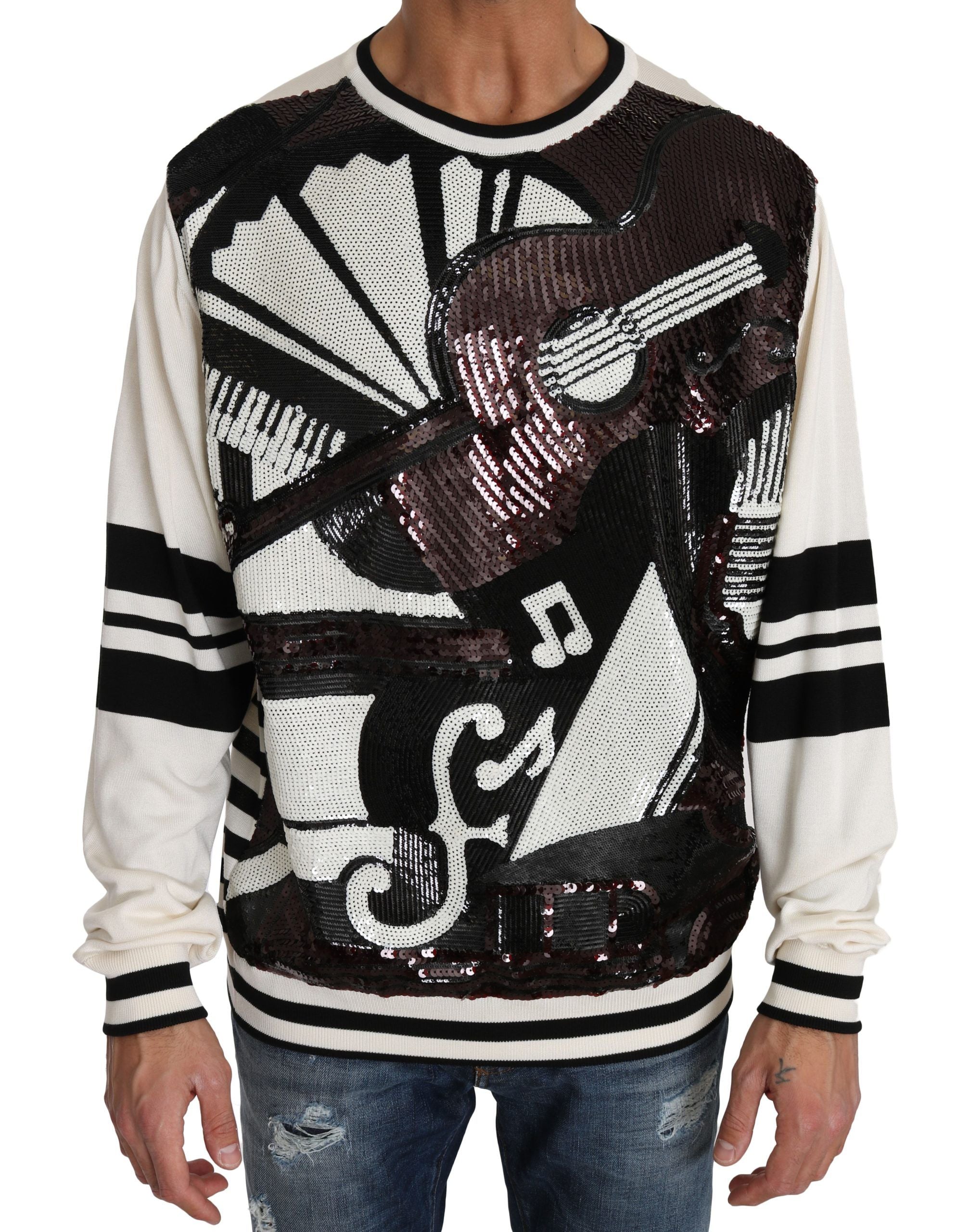 Pull Dolce & Gabbana New York Jazz blanc