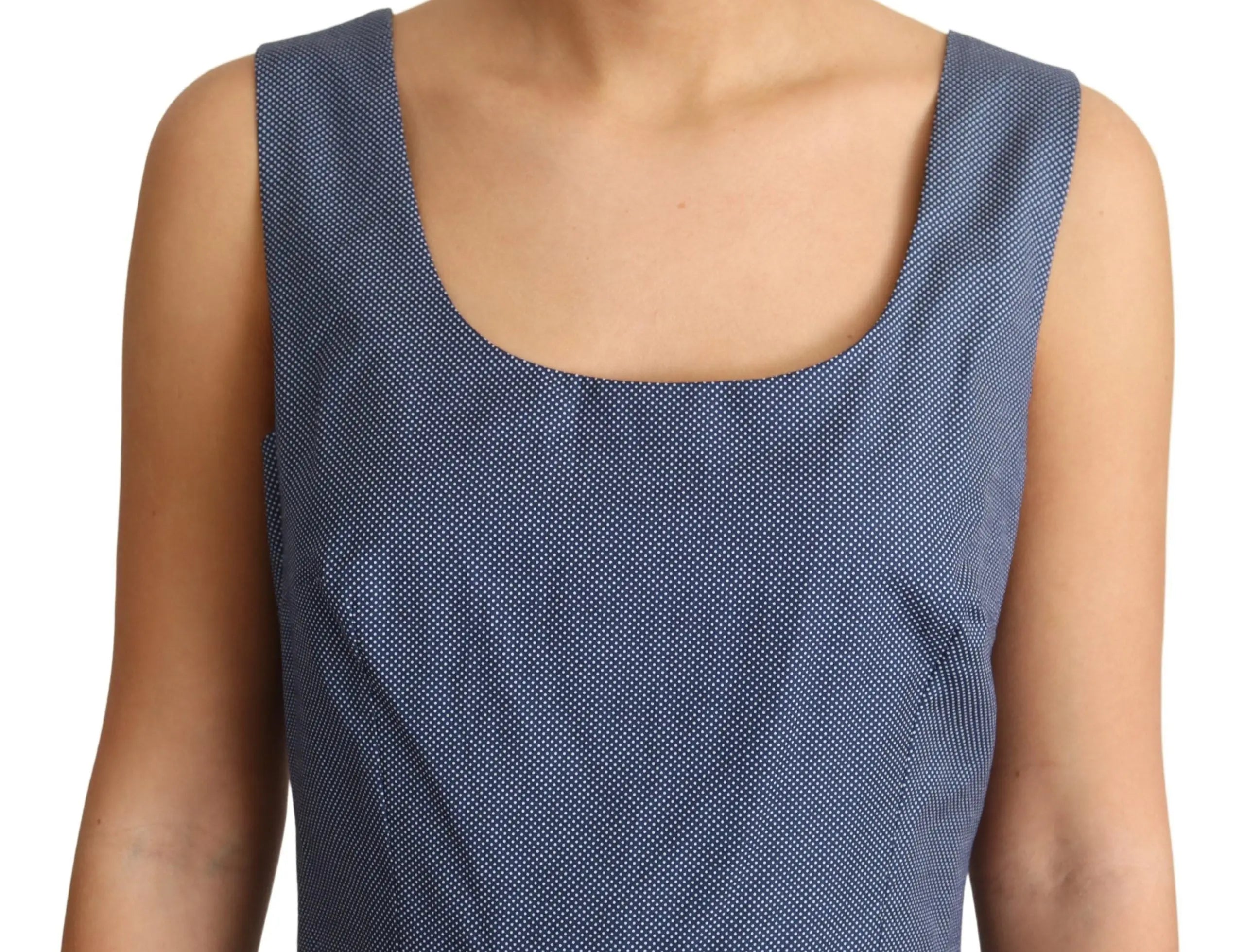 Robe Dolce & Gabbana A-line bleue à pois Dolce & Gabbana