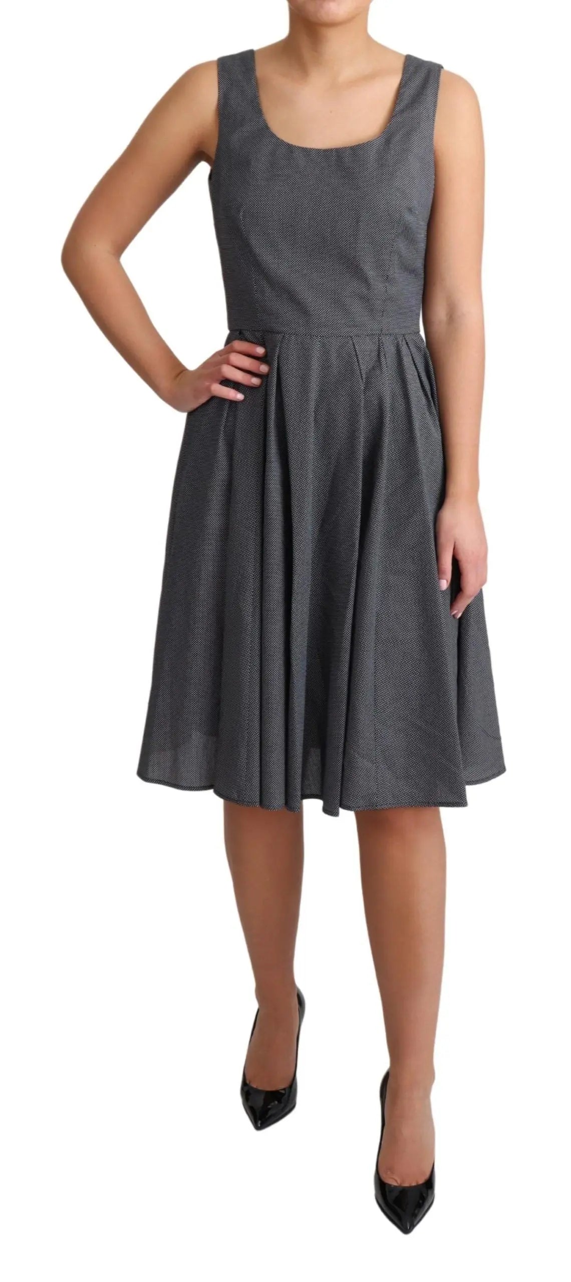 Robe Dolce & Gabbana A-line pois noirs Dolce & Gabbana