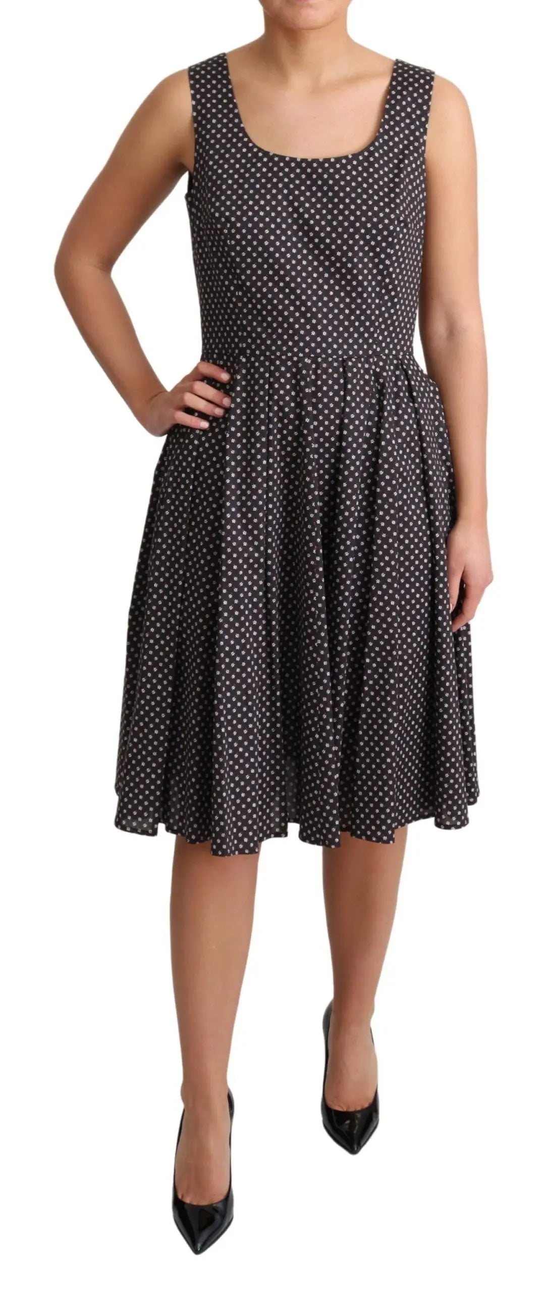 Robe Dolce & Gabbana A-line fleurs noires Dolce & Gabbana