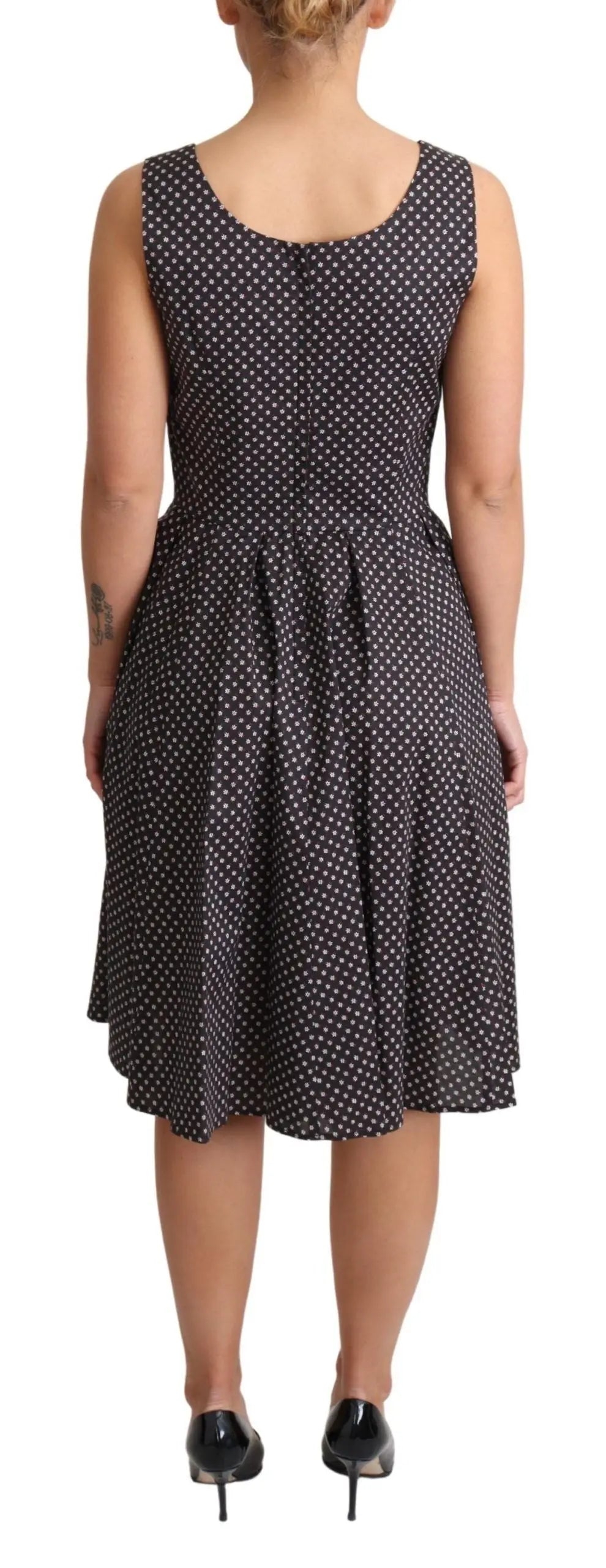 Robe Dolce & Gabbana A-line fleurs noires Dolce & Gabbana