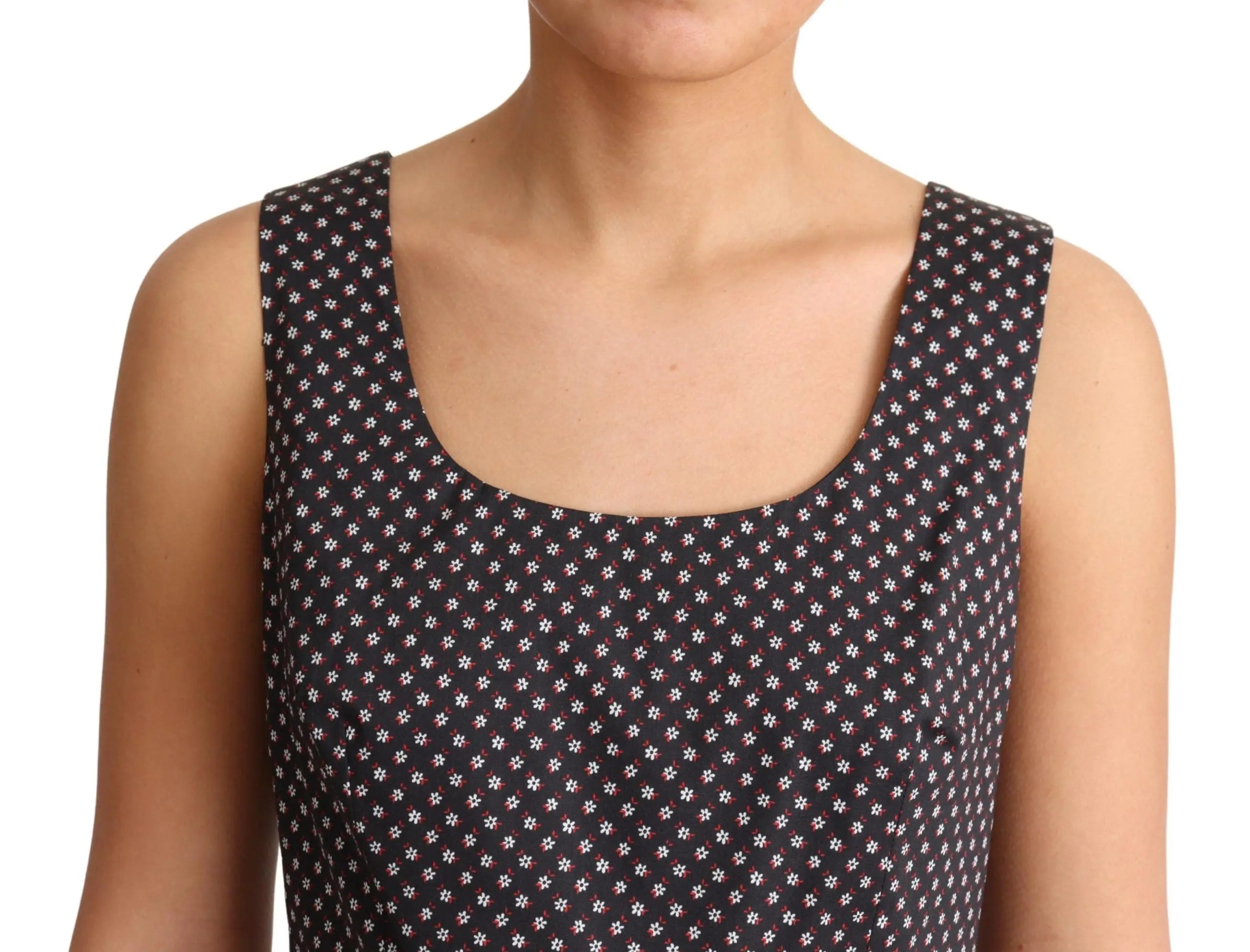 Robe Dolce & Gabbana A-line fleurs noires Dolce & Gabbana