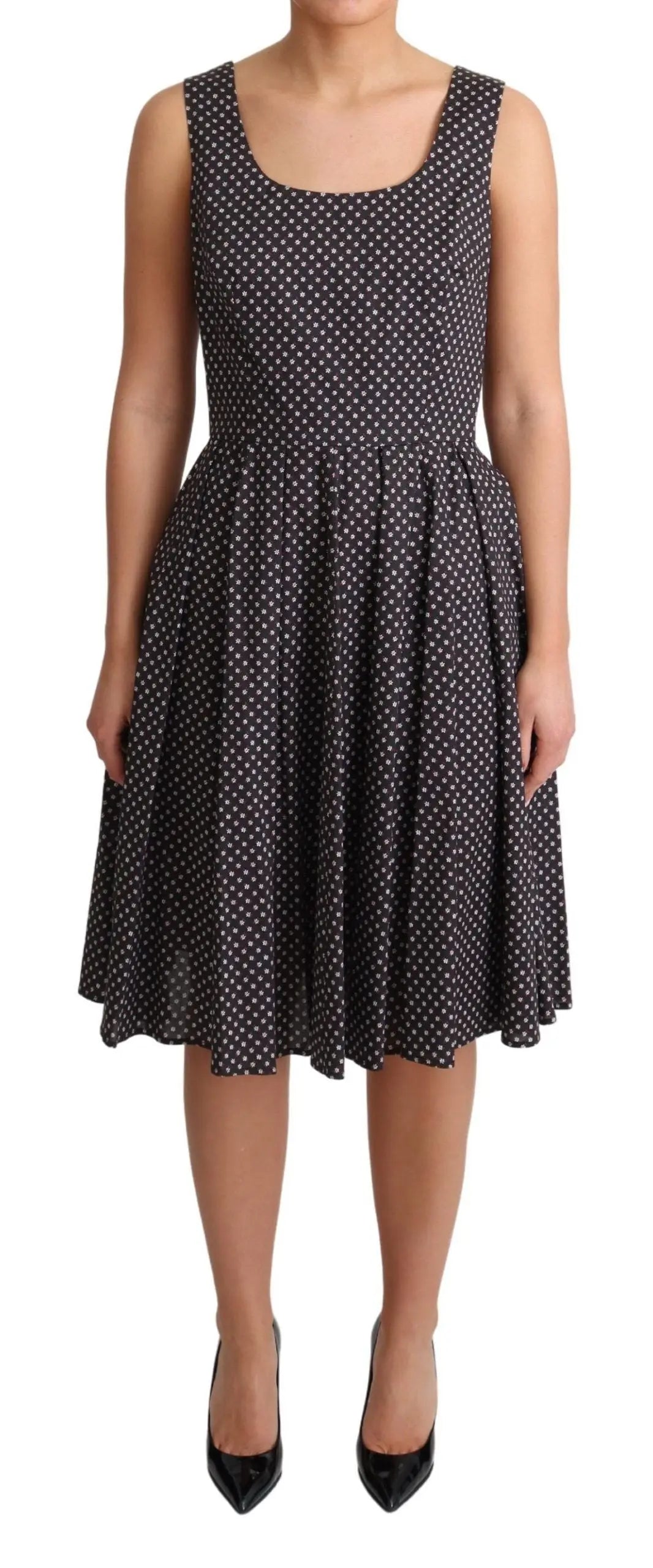 Robe Dolce & Gabbana A-line fleurs noires Dolce & Gabbana