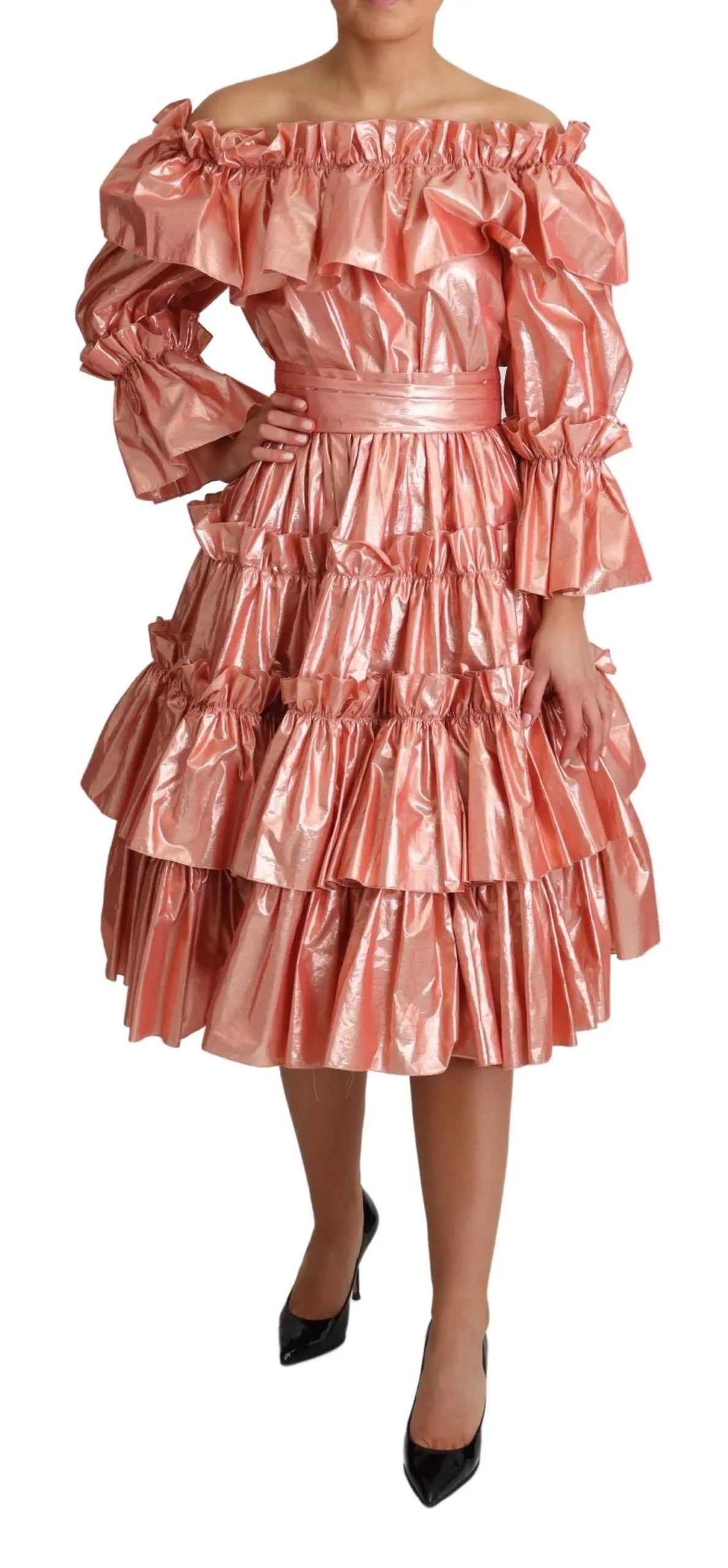 Robe DOLCE & GABBANA Ruffled rose Dolce & Gabbana