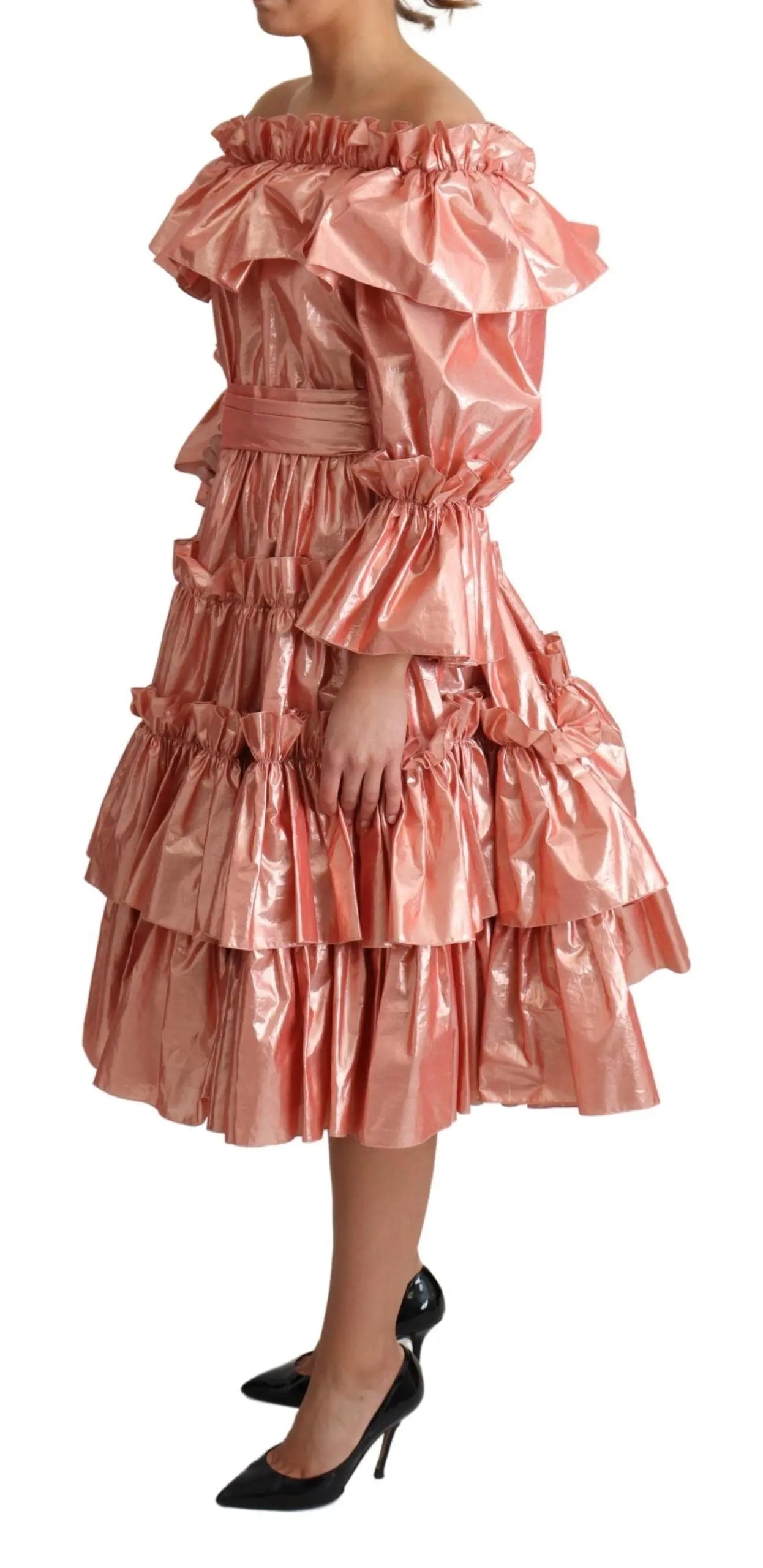 Robe DOLCE & GABBANA Ruffled rose Dolce & Gabbana
