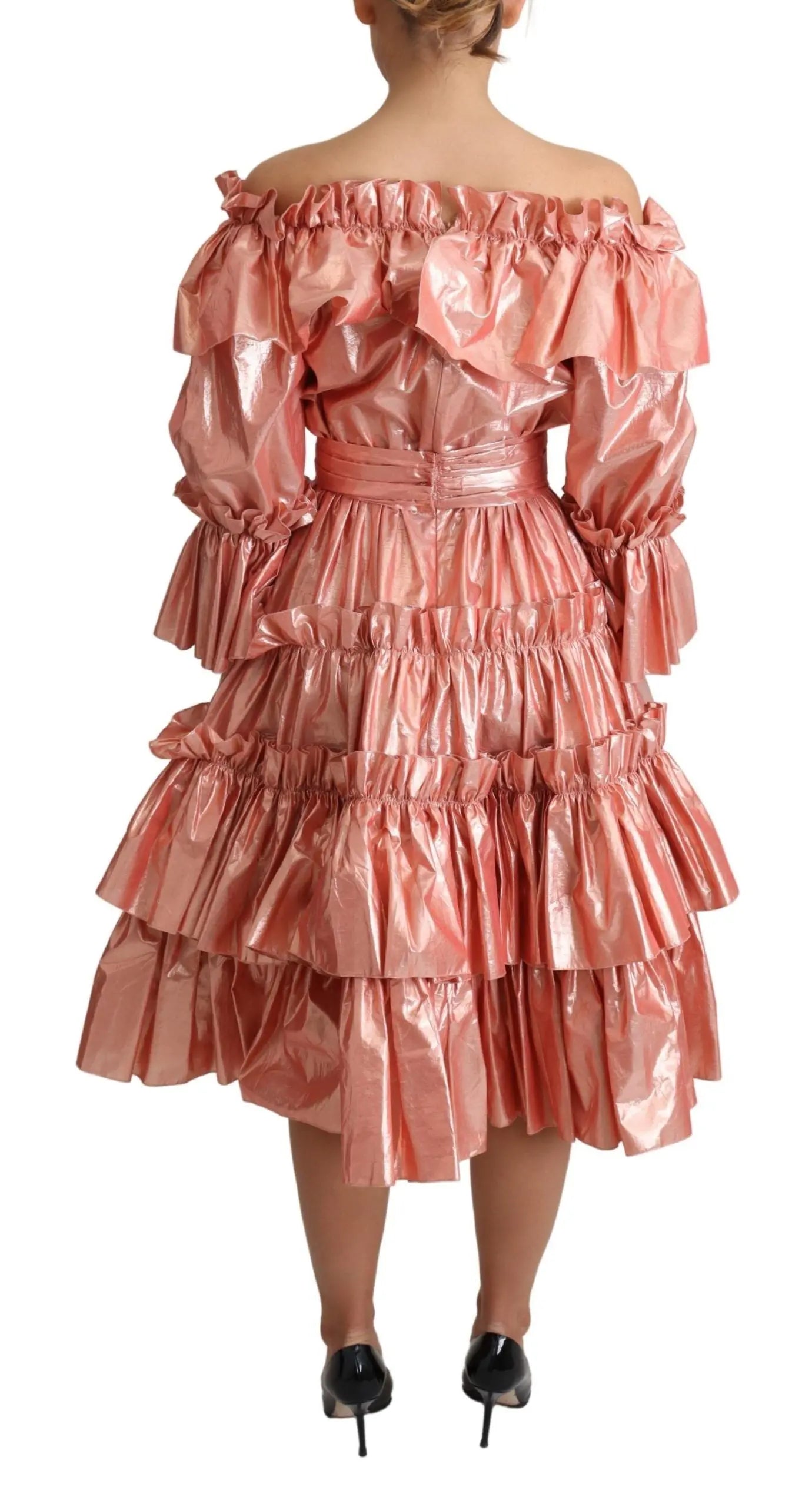 Robe DOLCE & GABBANA Ruffled rose Dolce & Gabbana