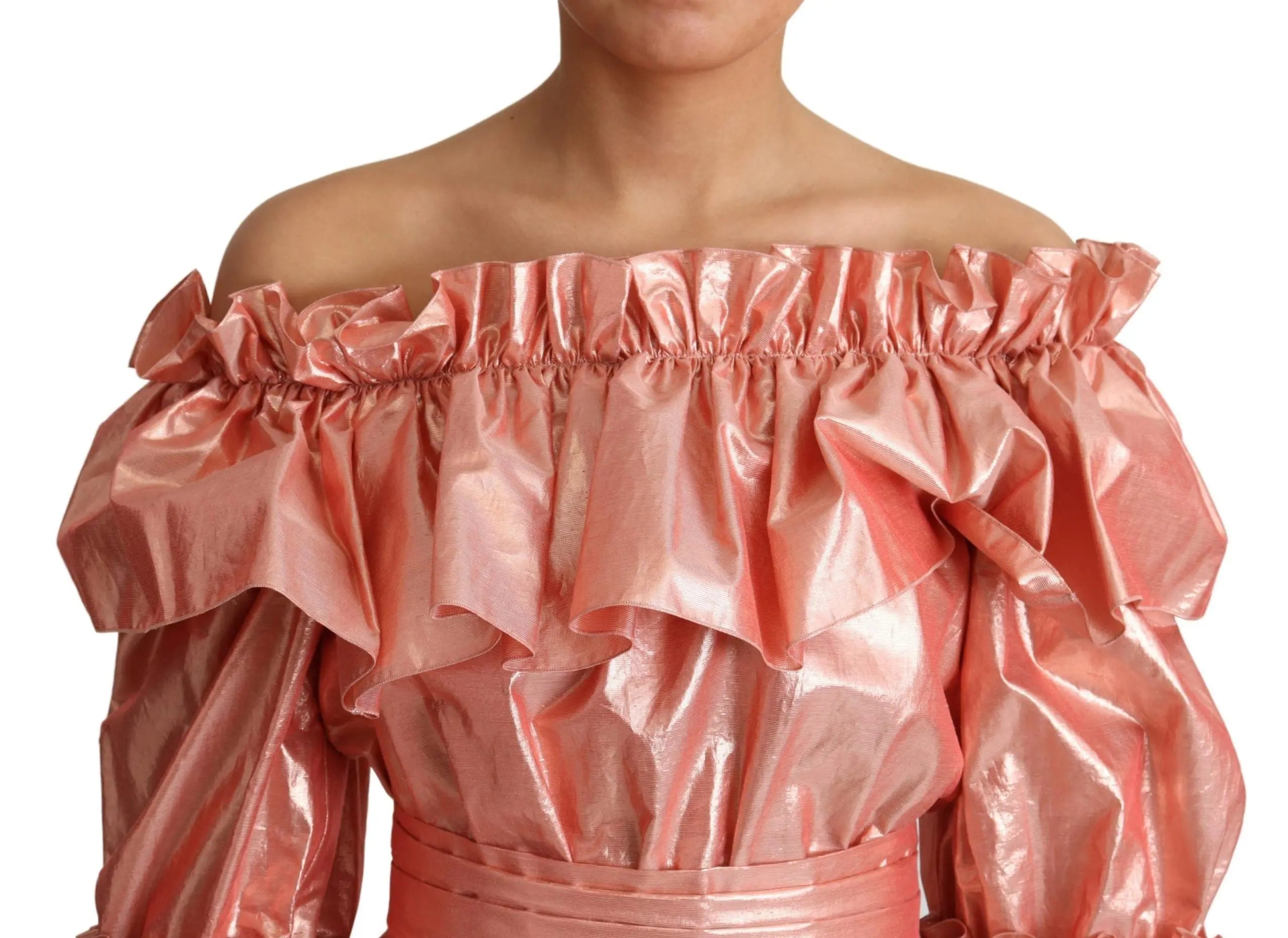 Robe DOLCE & GABBANA Ruffled rose Dolce & Gabbana