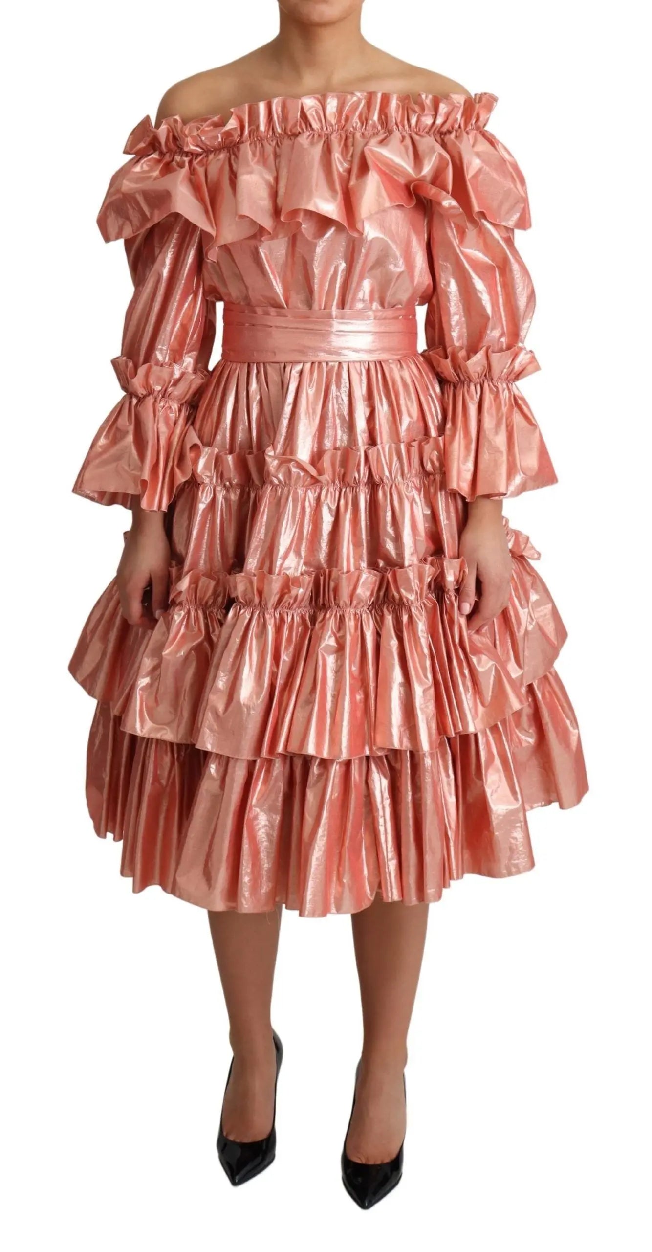 Robe DOLCE & GABBANA Ruffled rose Dolce & Gabbana
