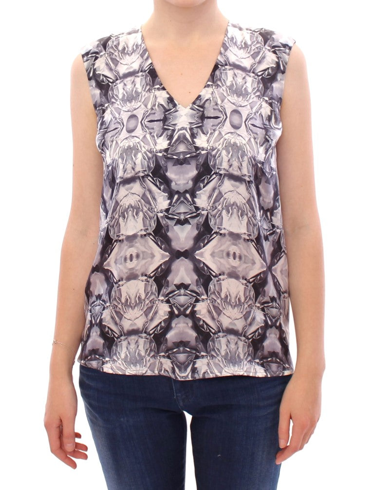 Blouse Arzu Kaprol sans manches bleu gris