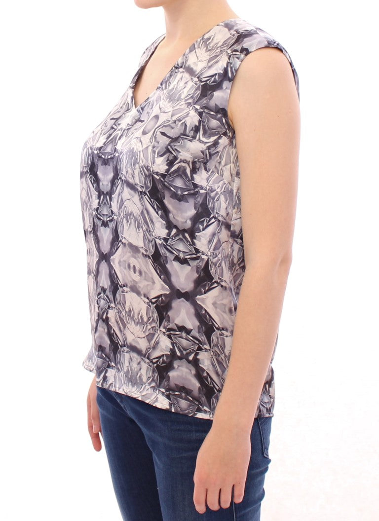 Blouse Arzu Kaprol sans manches bleu gris