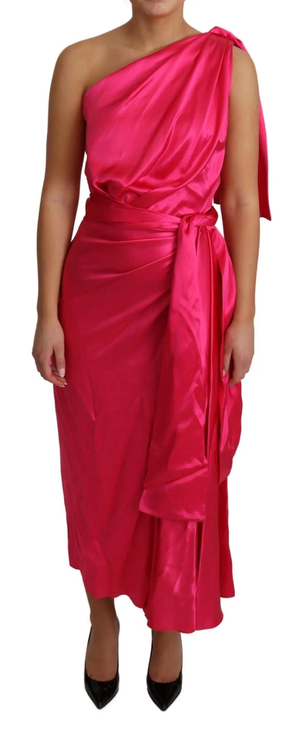 Robe DOLCE & GABBANA One Shoulder fuchsia Dolce & Gabbana