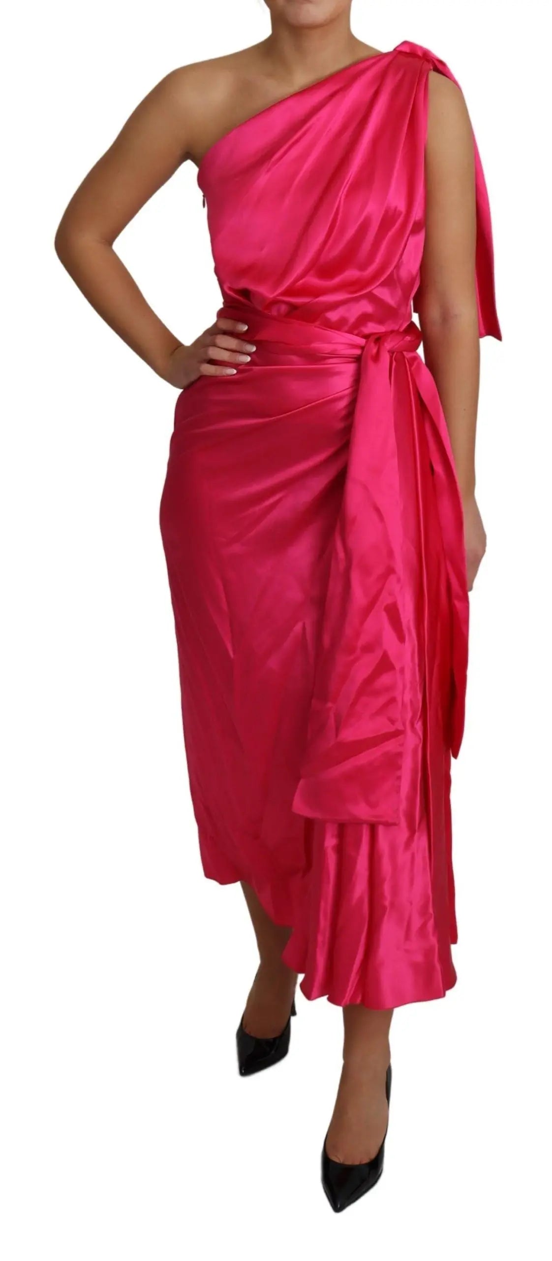 Robe DOLCE & GABBANA One Shoulder fuchsia Dolce & Gabbana
