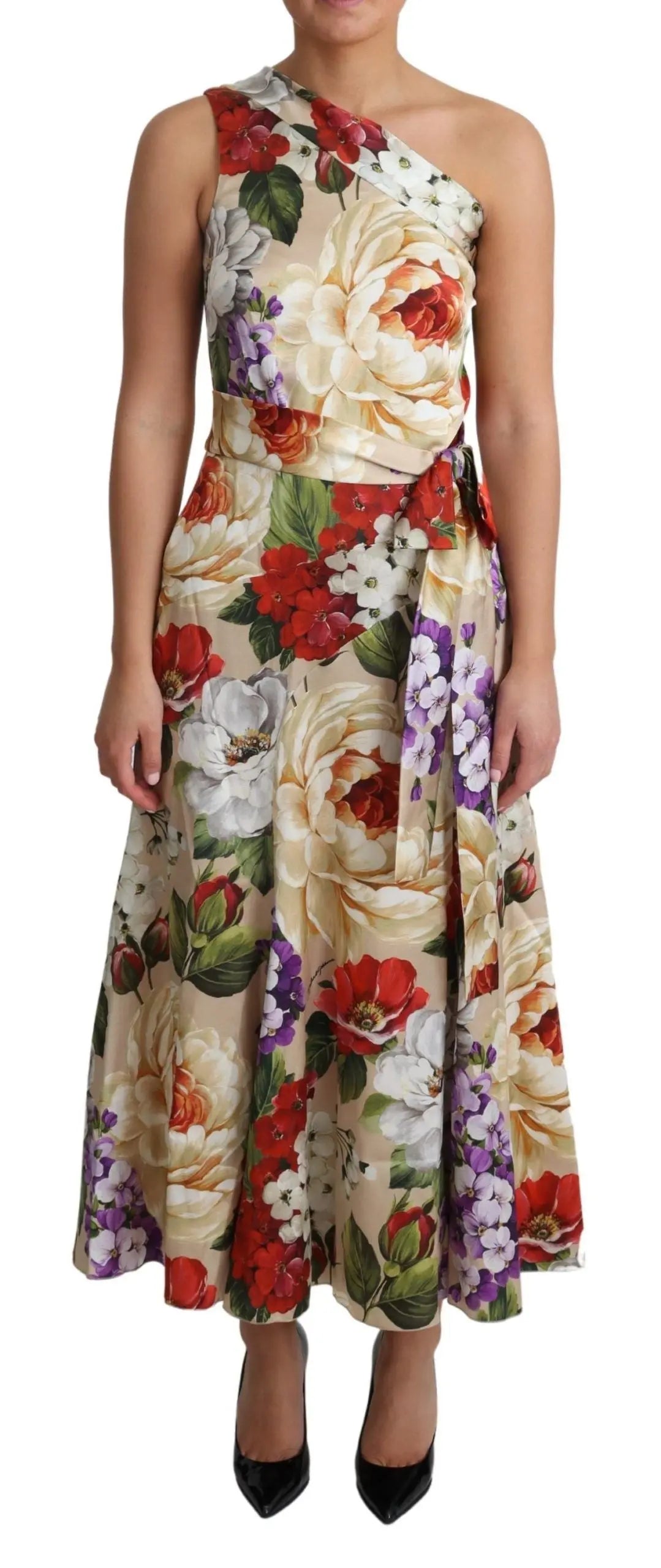 Robe Dolce & Gabbana asymétrique multicolore Dolce & Gabbana