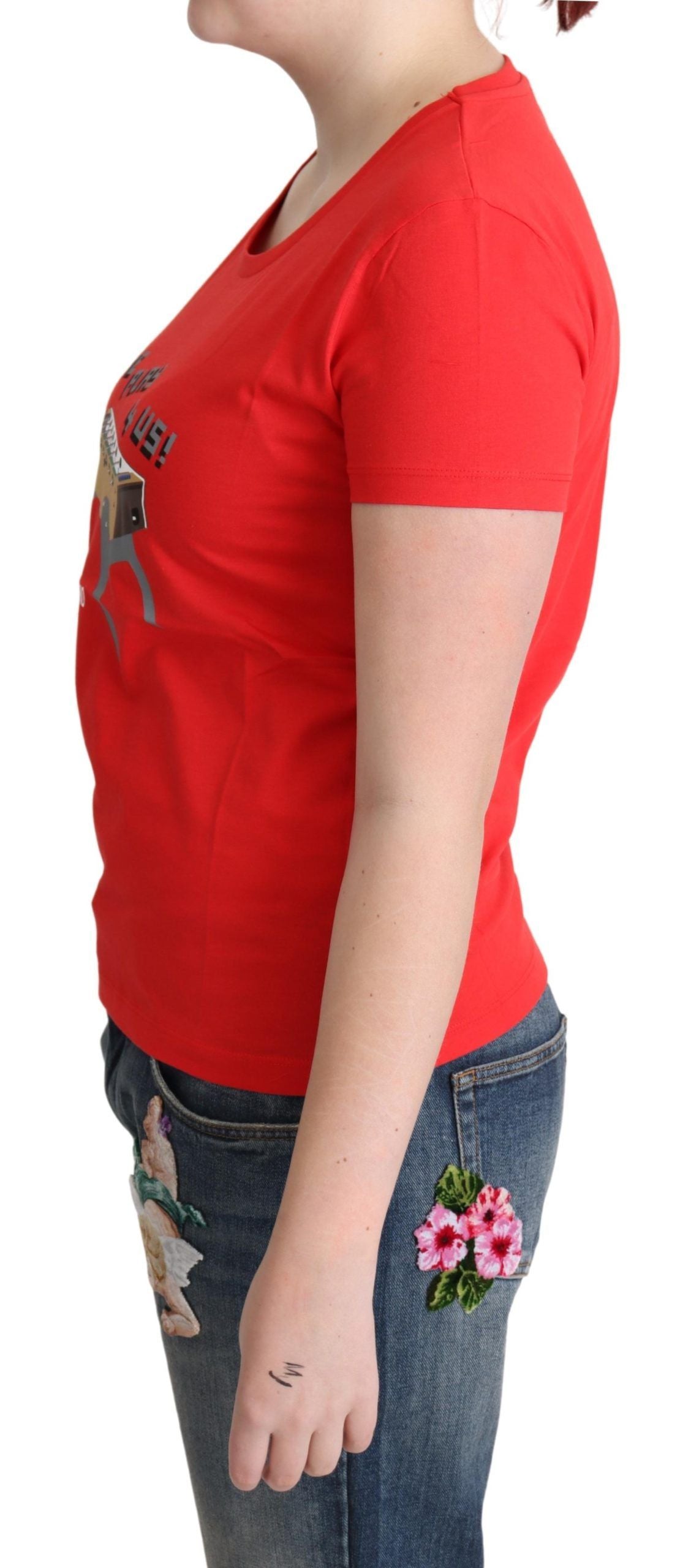 T-shirt Moschino Come Play 4 Us rouge