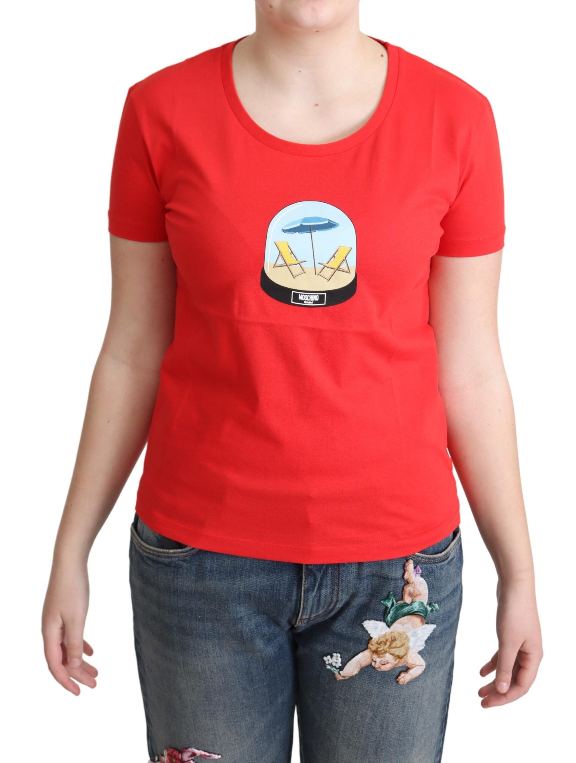 T-shirt Moschino col rond rouge