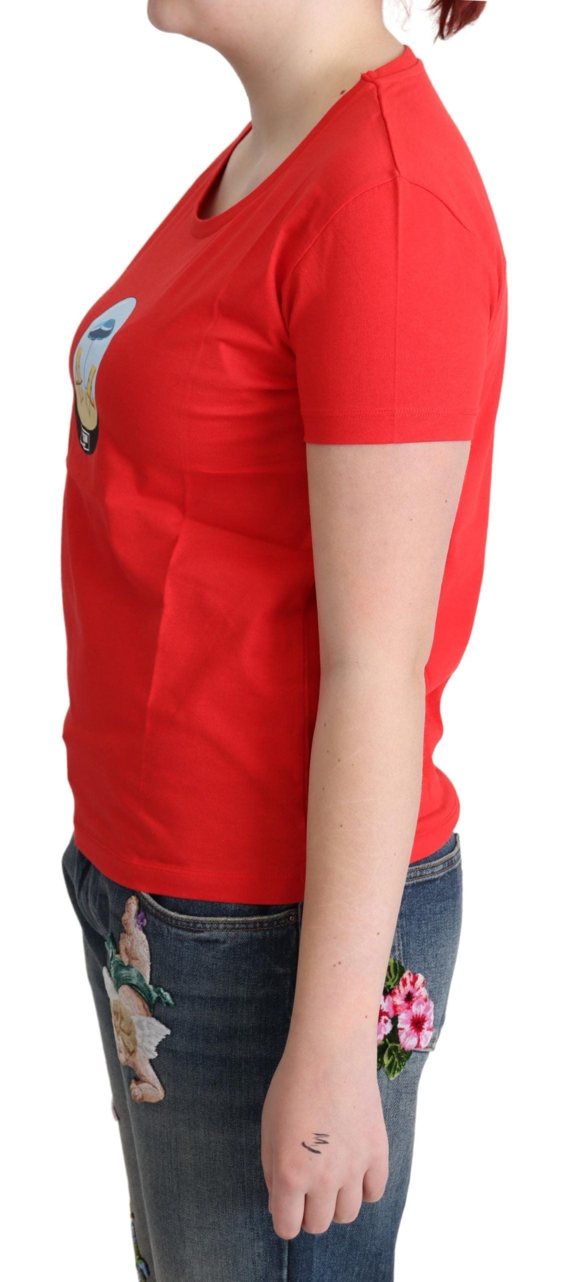 T-shirt Moschino col rond rouge