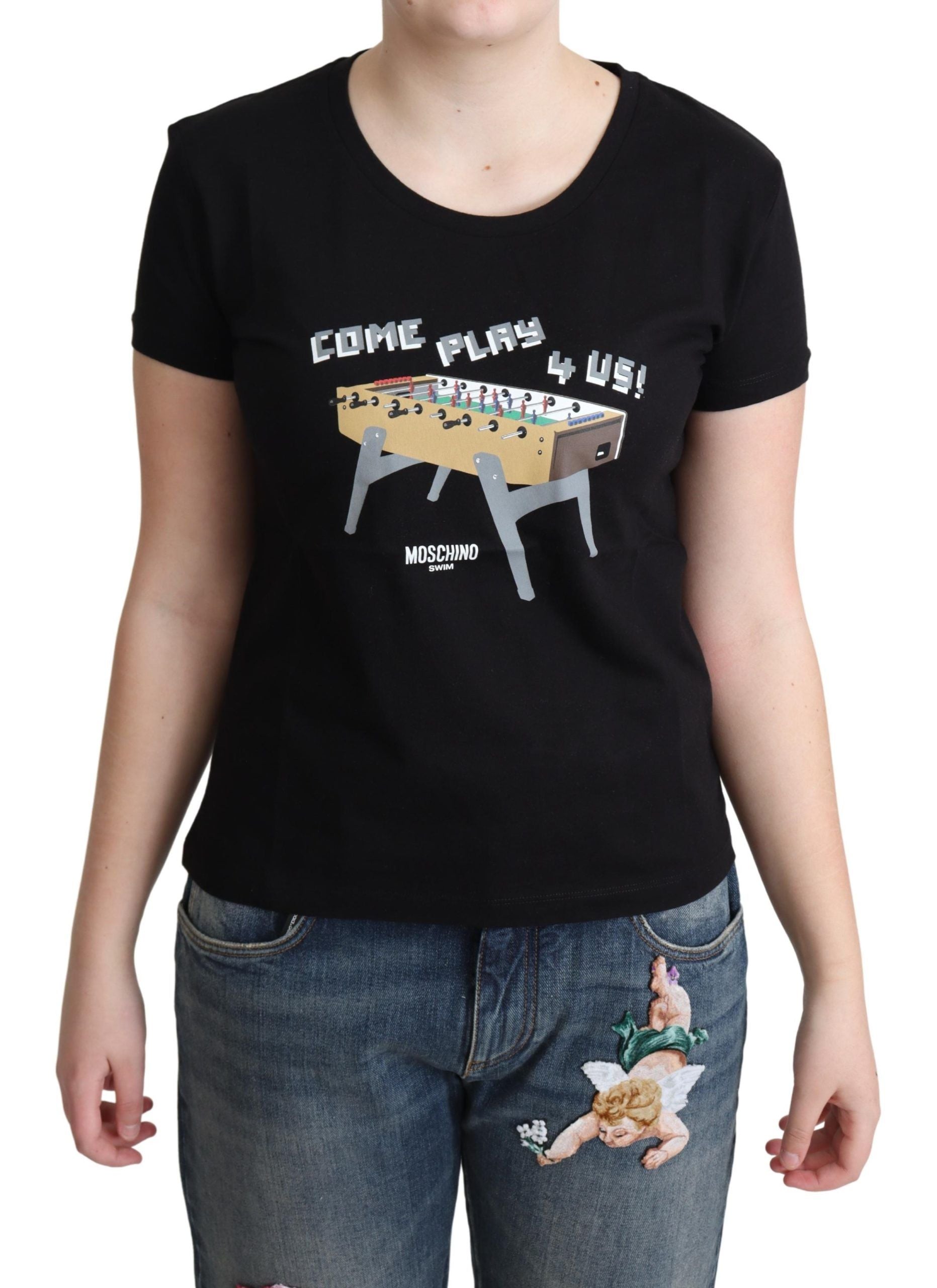 T-shirt Moschino Come Play 4 us noir
