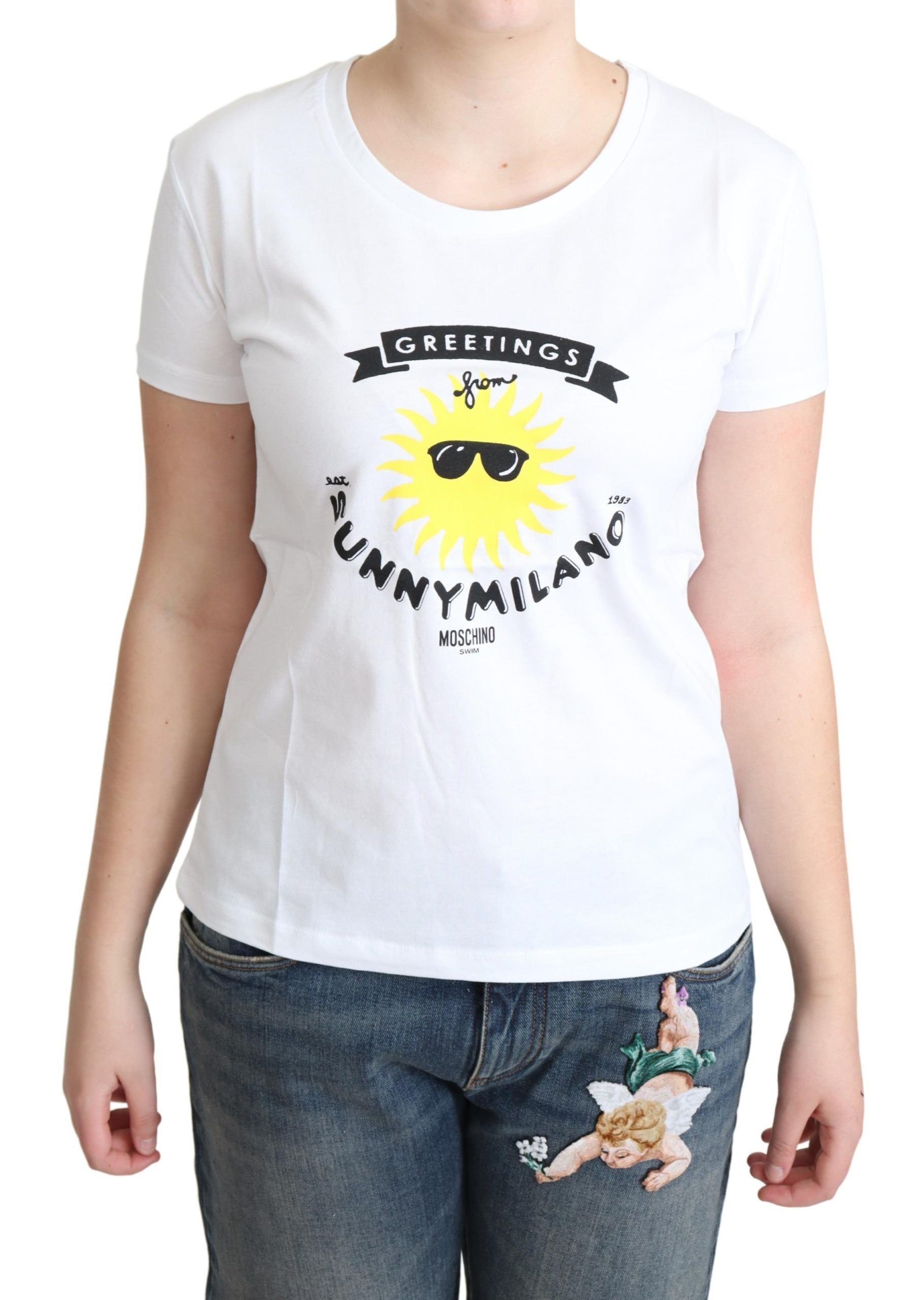 T-shirt Moschino Sunny Milano blanc