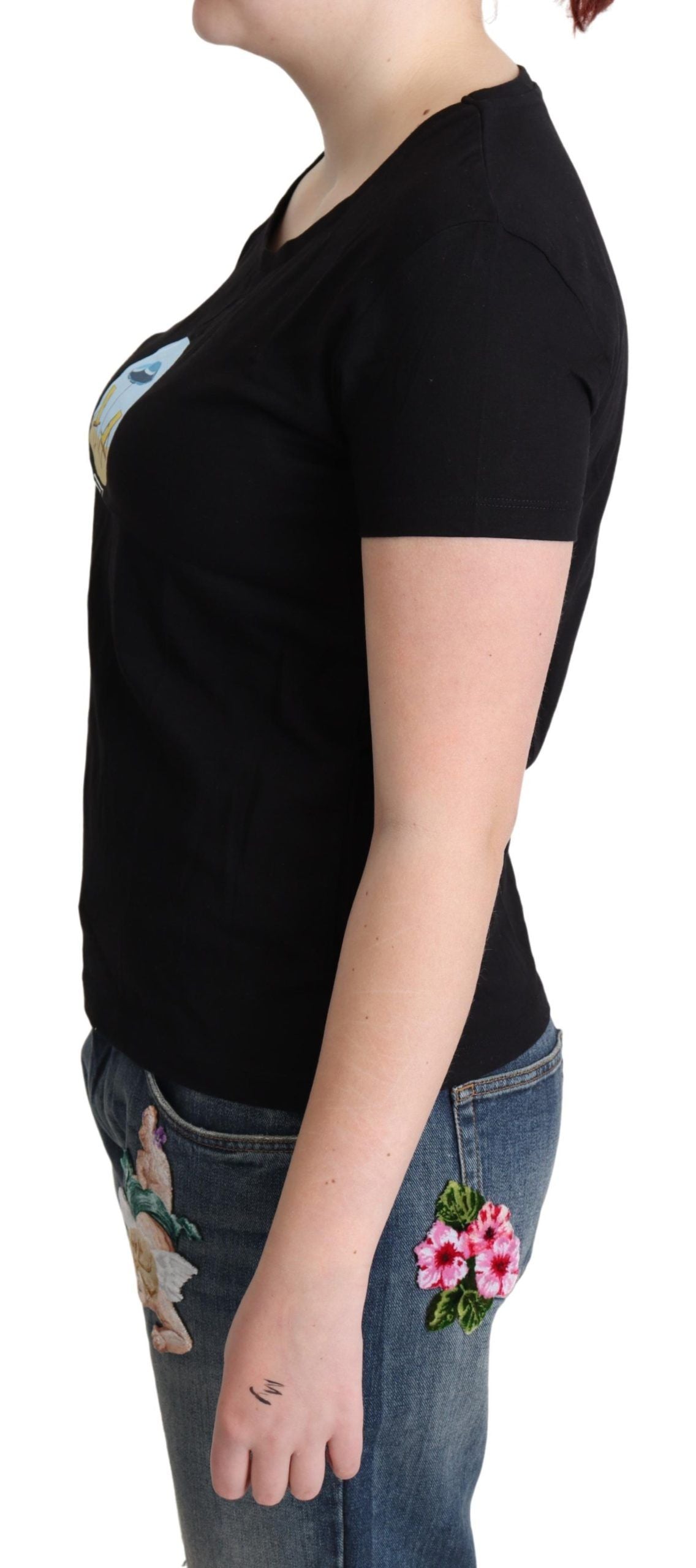 T-shirt Moschino col rond noir
