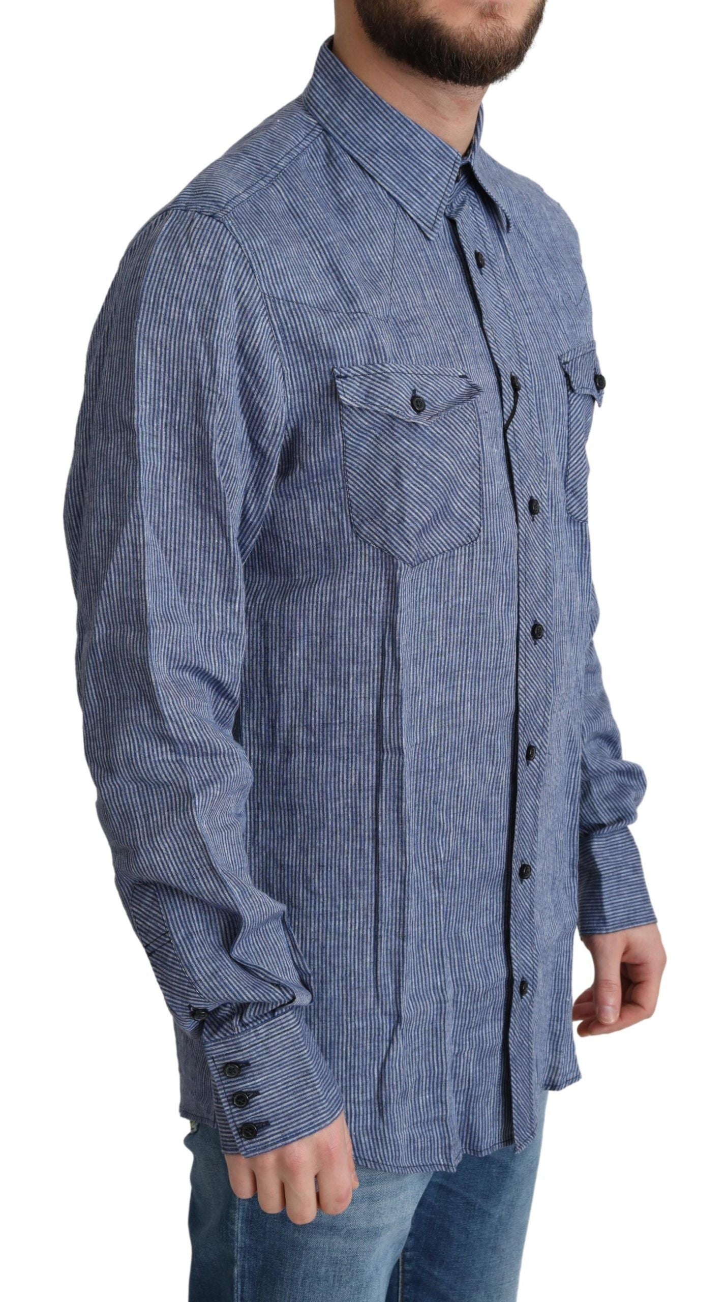 Chemise Dolce & Gabbana GOLD bleue