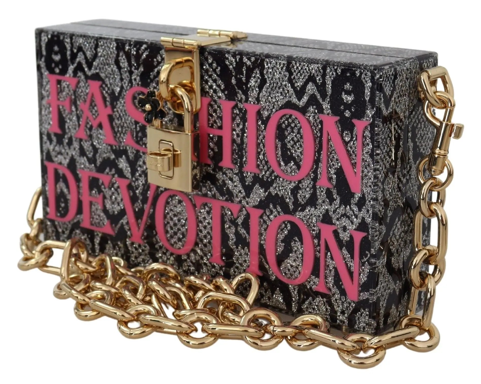 Pochette Dolce & Gabbana Sicily Box gris Dolce & Gabbana