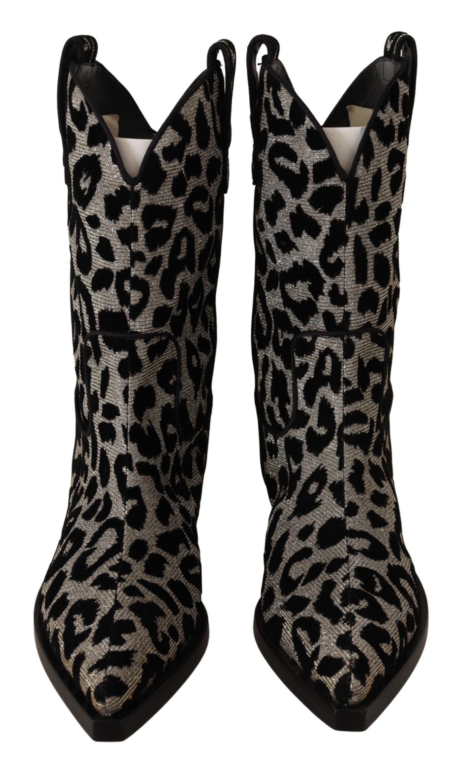 Bottines Dolce & Gabbana léopard gris et noir