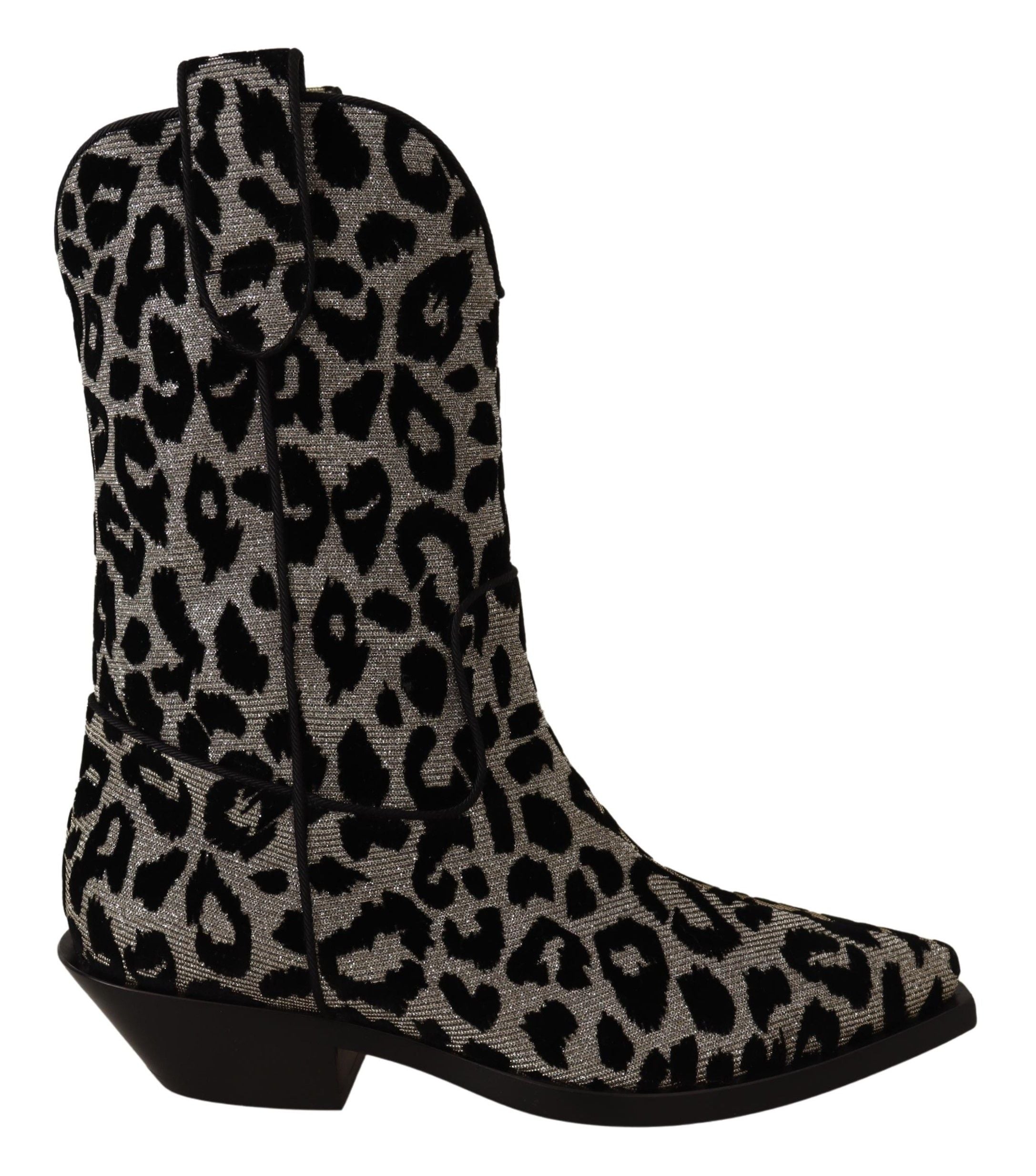 Bottines Dolce & Gabbana léopard gris et noir