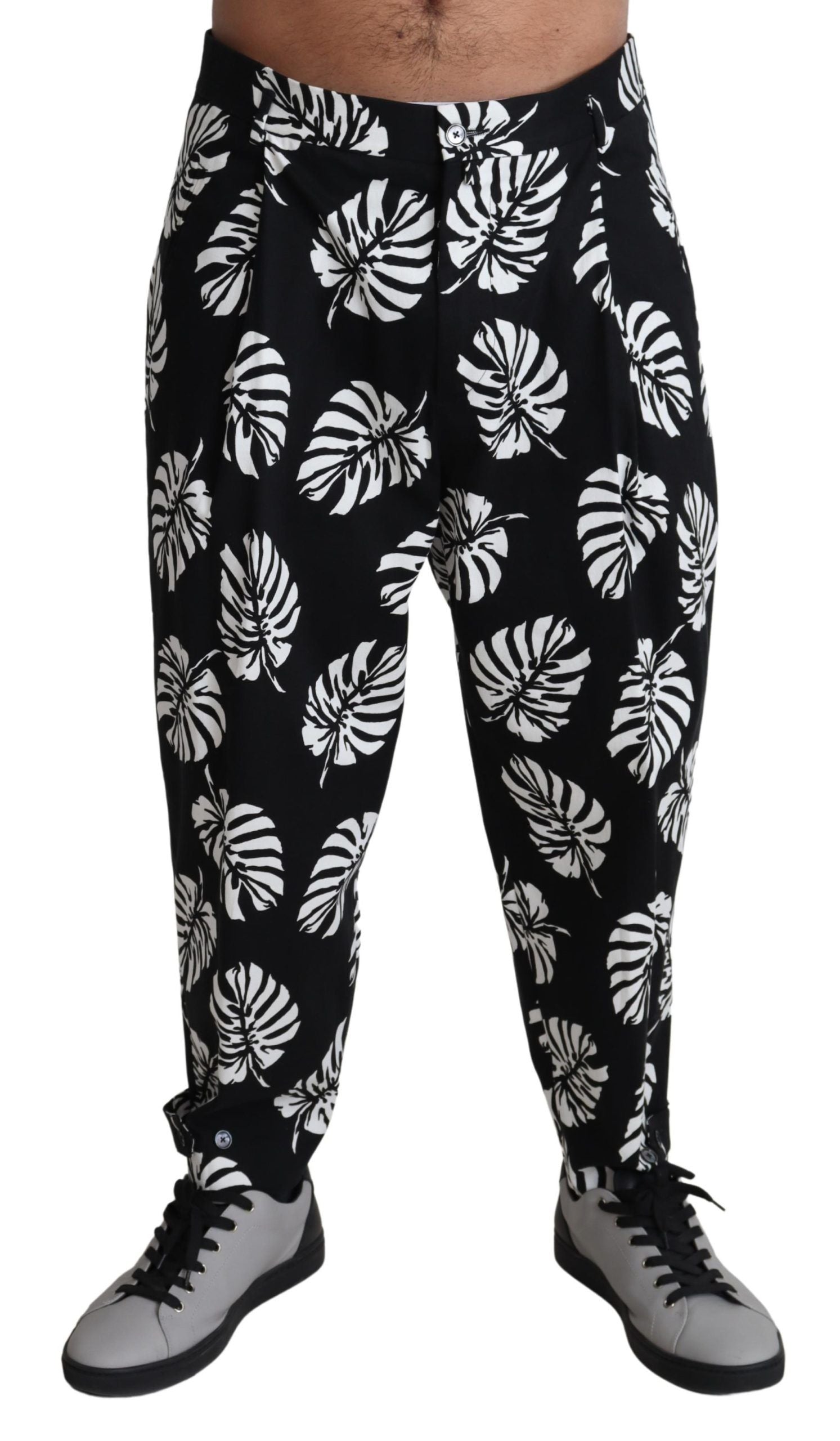 Pantalon Dolce & Gabbana Palmier noir et blanc