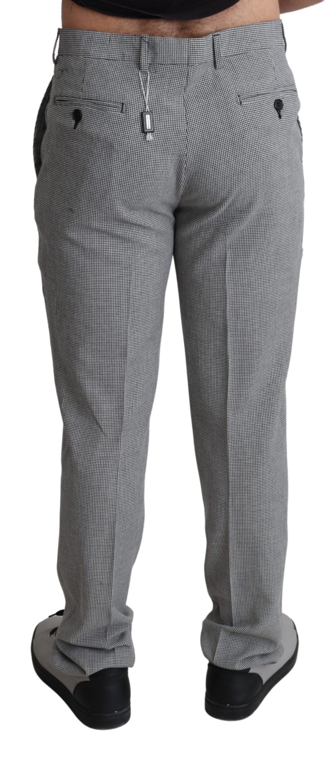Pantalon Bencivenga à carreaux gris