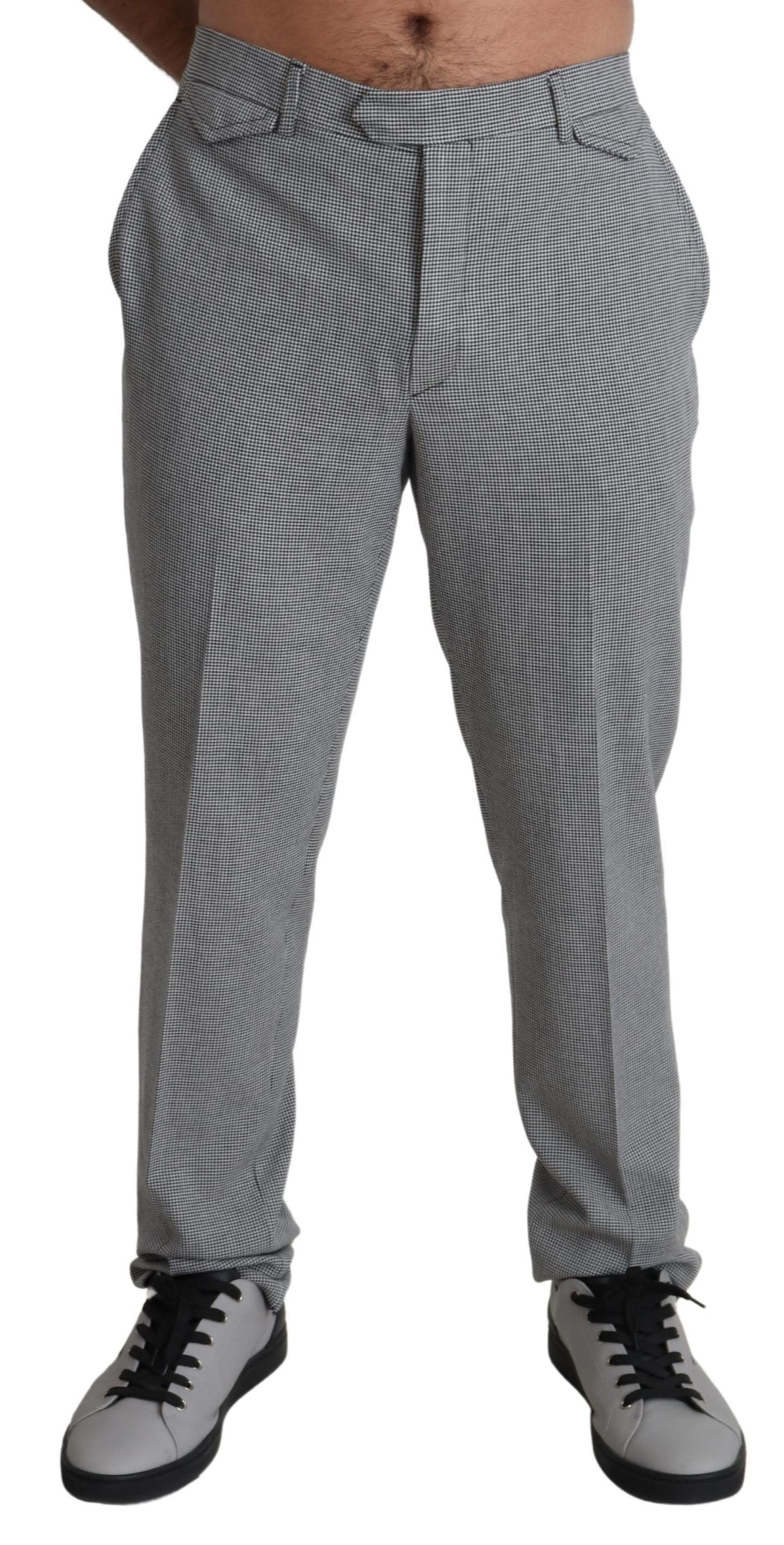 Pantalon Bencivenga à carreaux gris