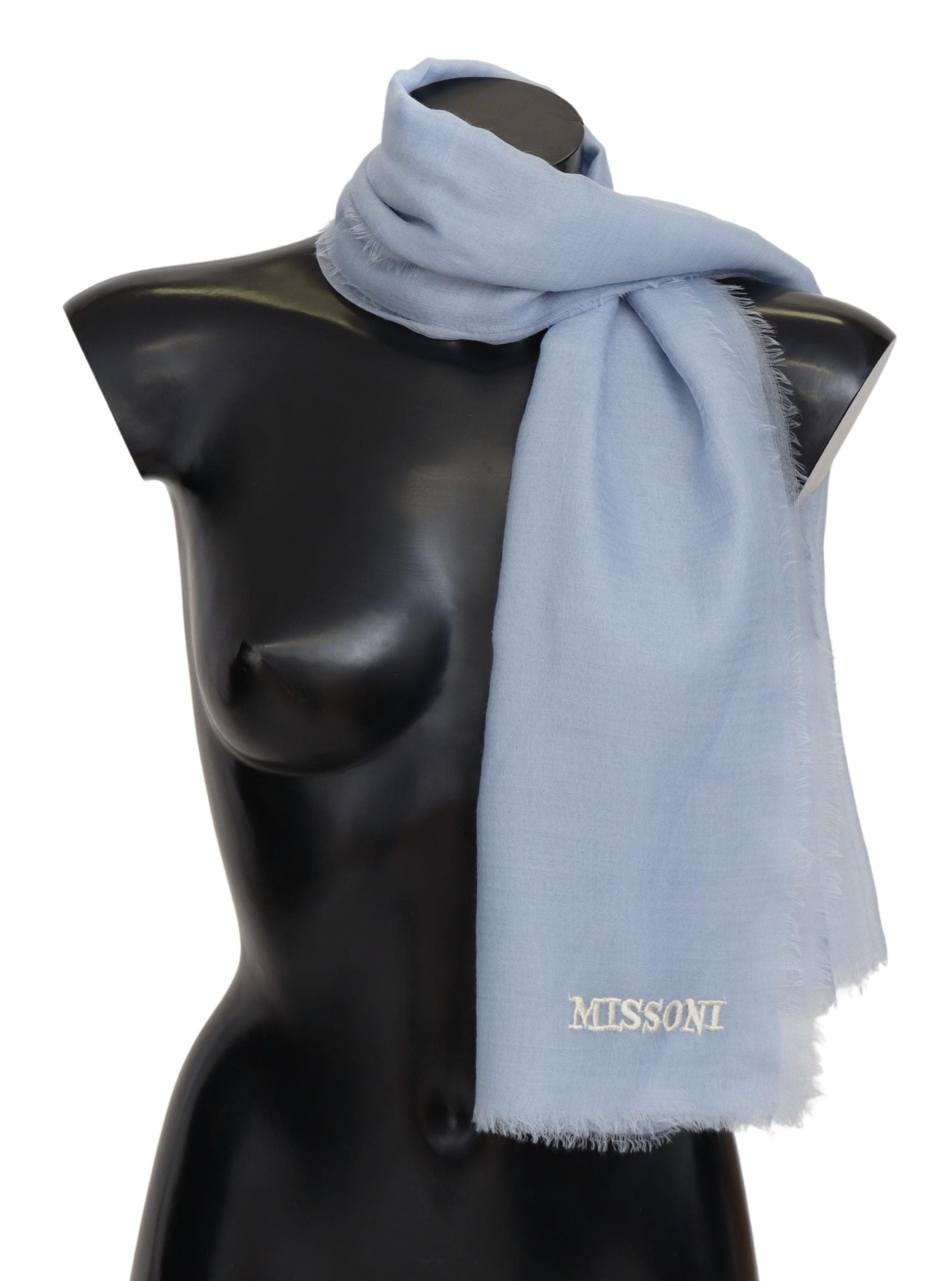 Écharpe Missoni unisexe bleu clair
