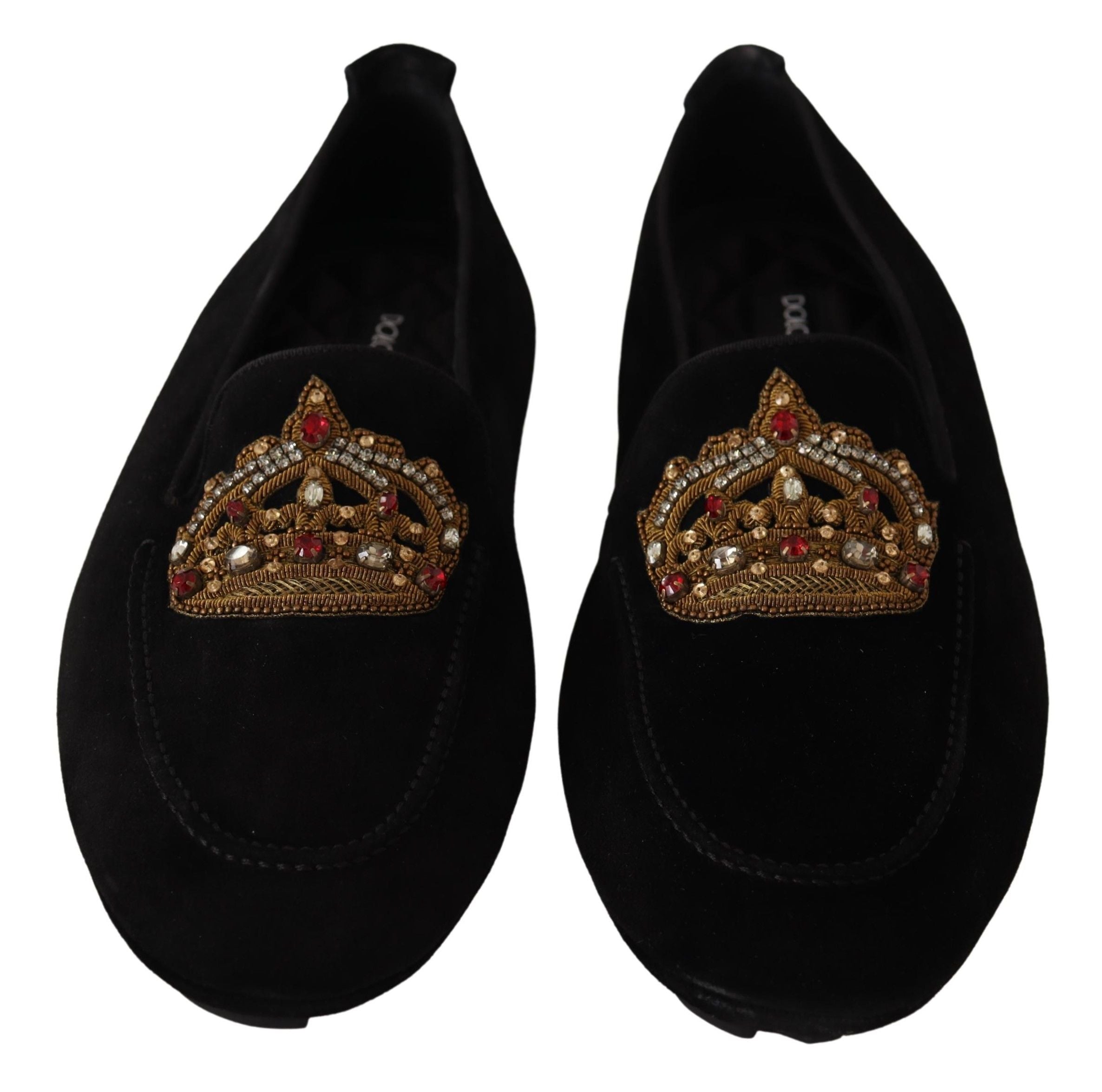 Loafers Dolce & Gabbana à cristaux noirs