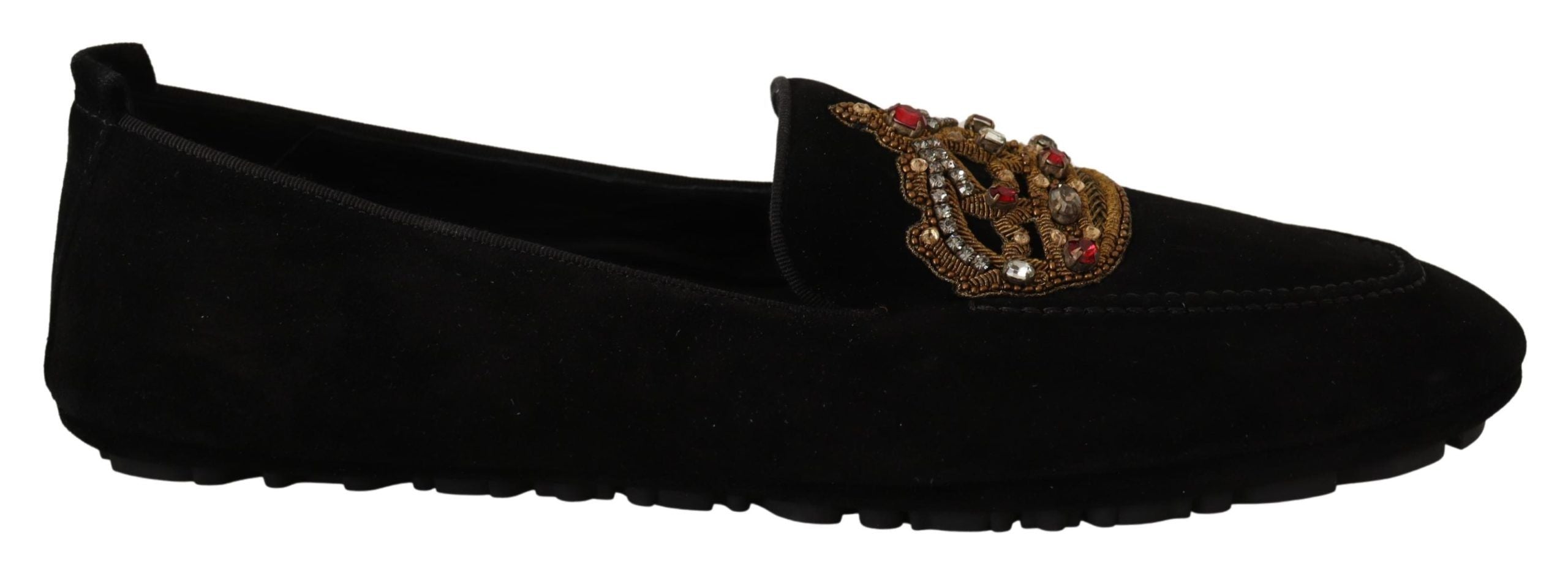 Loafers Dolce & Gabbana à cristaux noirs