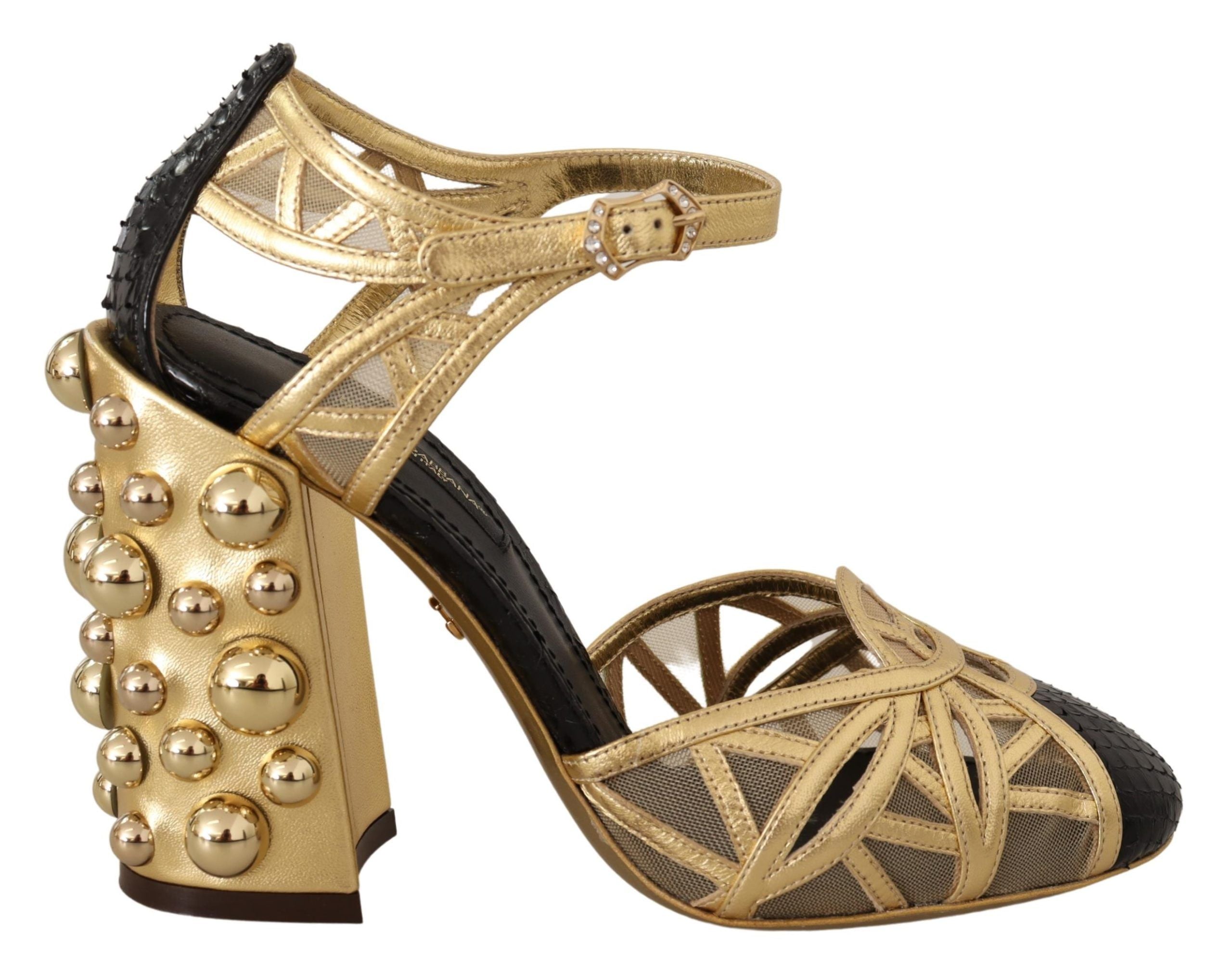 Pompes Dolce & Gabbana à talons noires et dorées