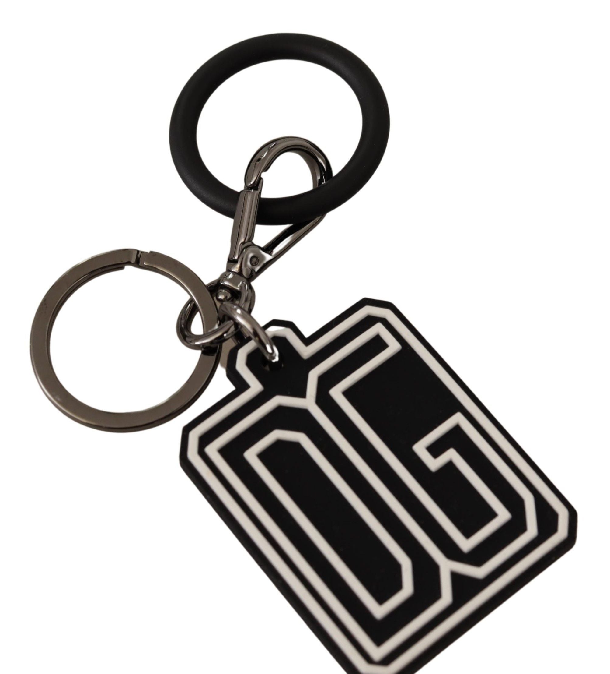 porte-clés Dolce & Gabbana DG noir et blanc