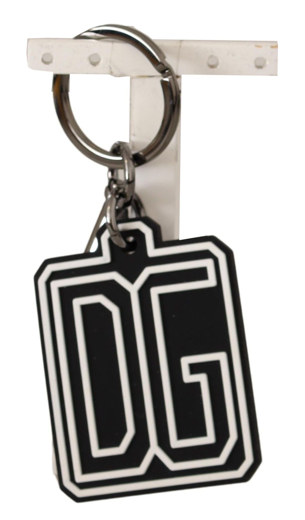 porte-clés Dolce & Gabbana DG noir et blanc