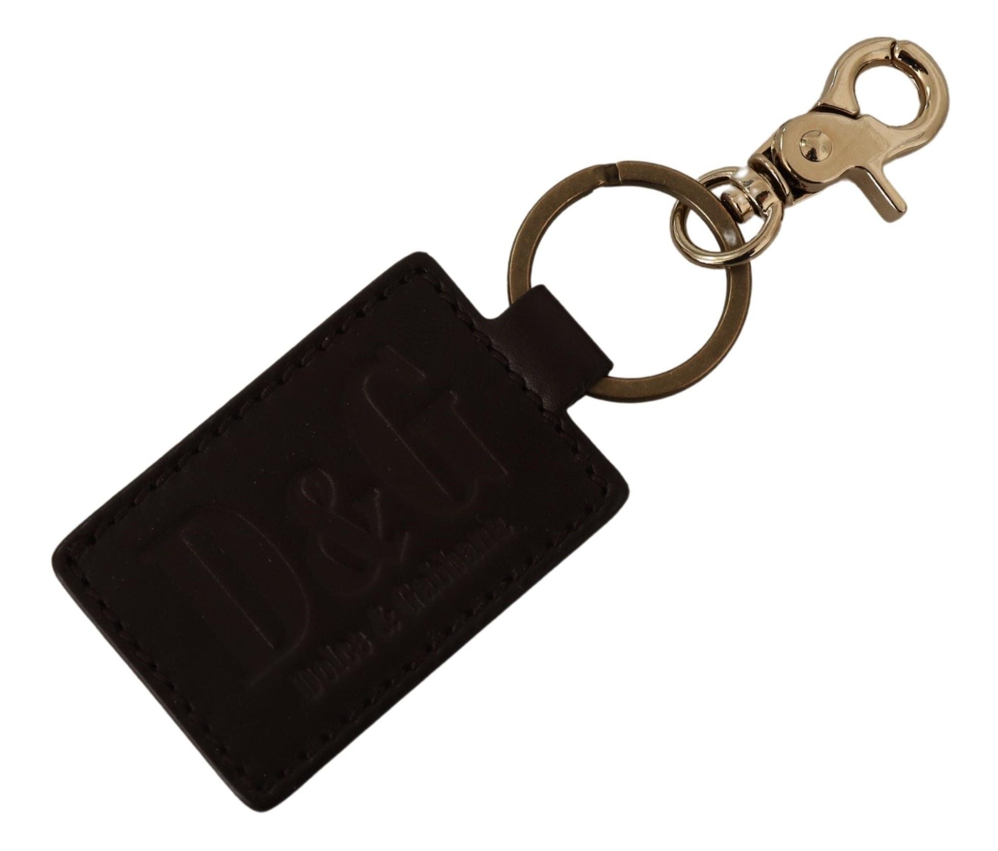 Porte-clés Dolce & Gabbana en cuir marron