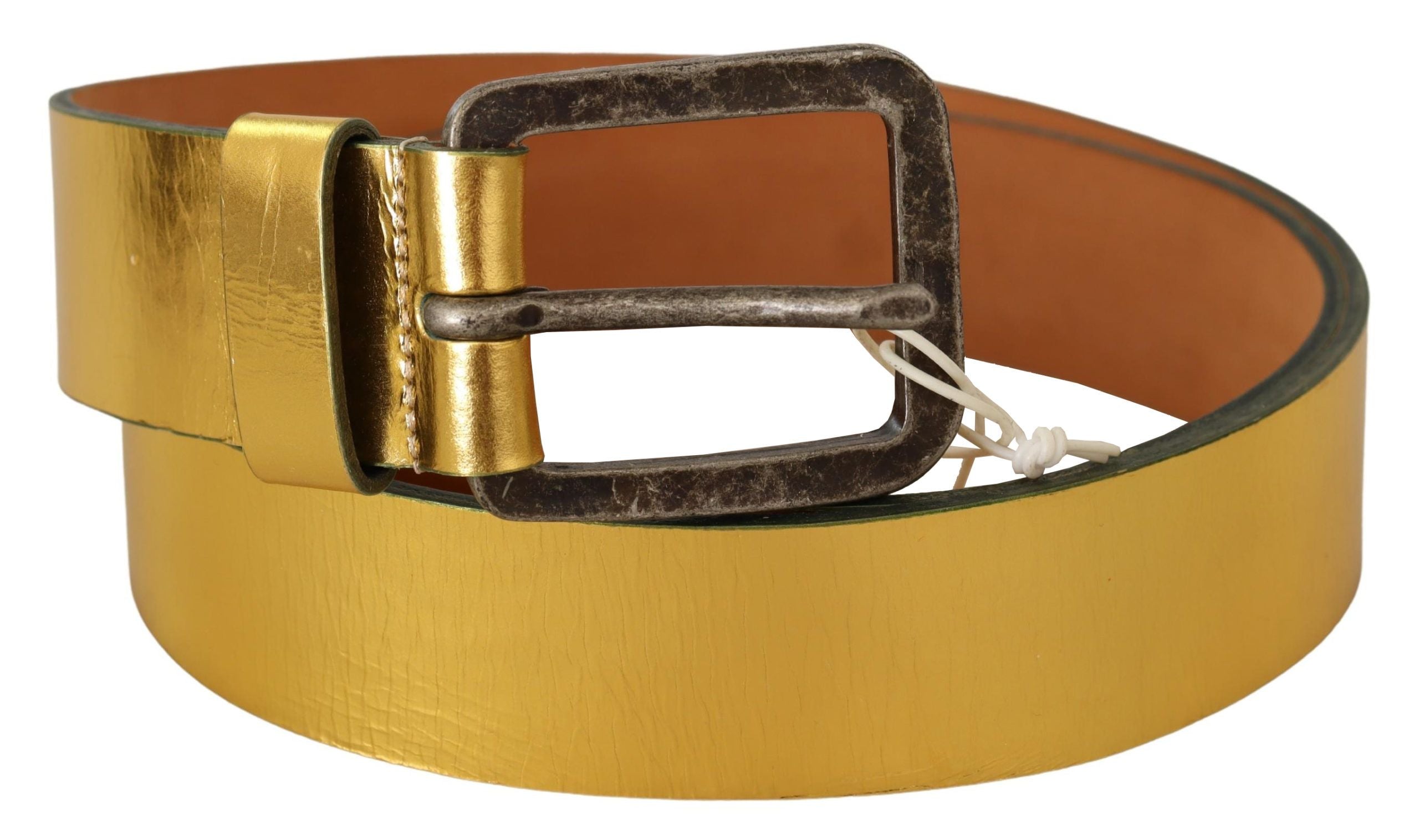 Ceinture Galliano en cuir doré