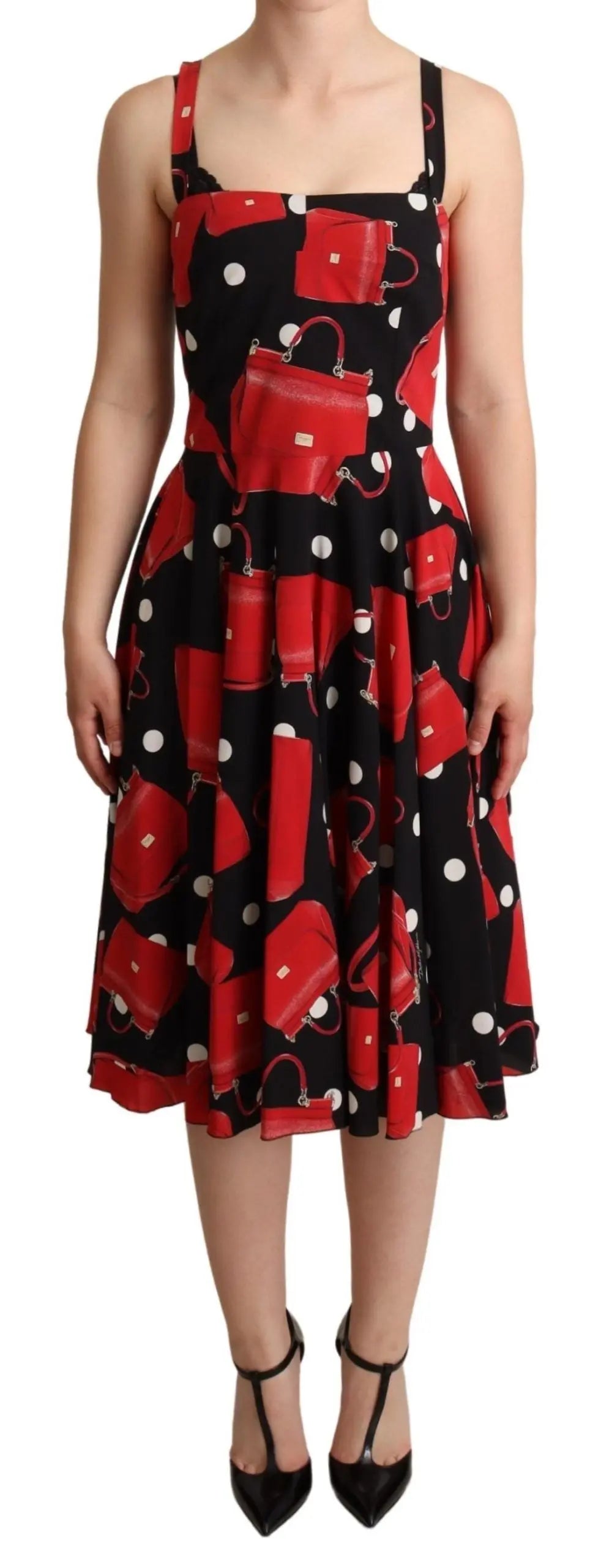 Robe Dolce & Gabbana imprimé sac noire Dolce & Gabbana