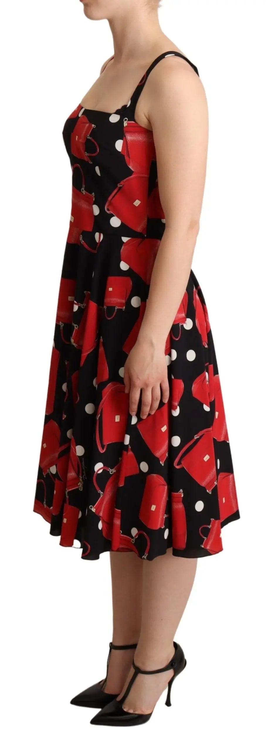 Robe Dolce & Gabbana imprimé sac noire Dolce & Gabbana