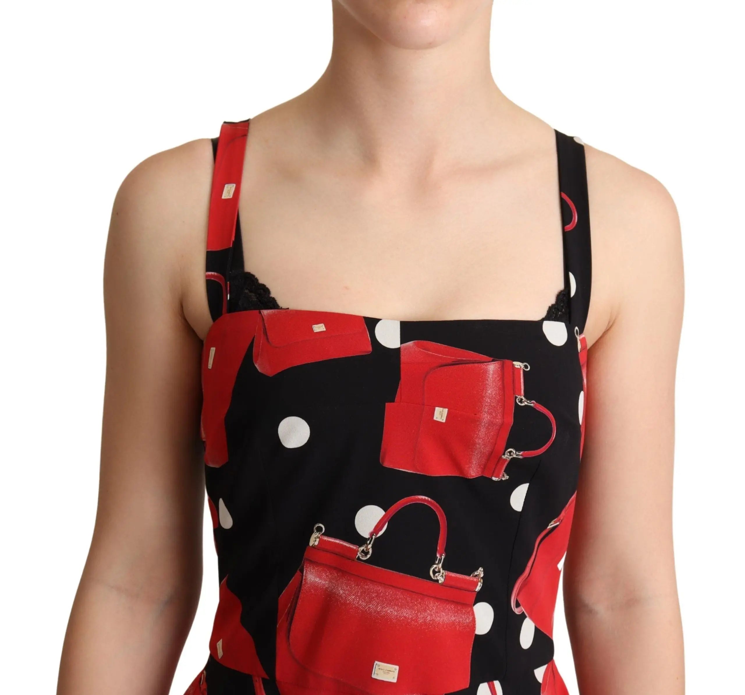 Robe Dolce & Gabbana imprimé sac noire Dolce & Gabbana