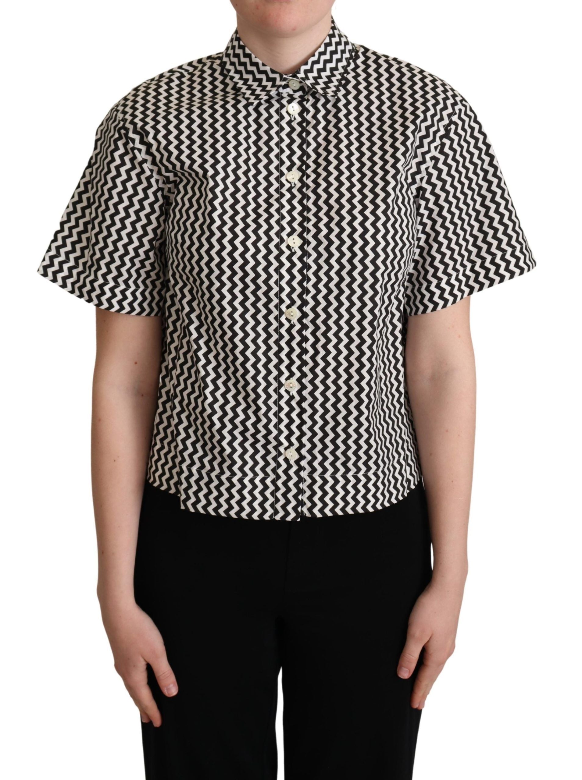 Polo DOLCE & GABBANA col zigzag noir et blanc