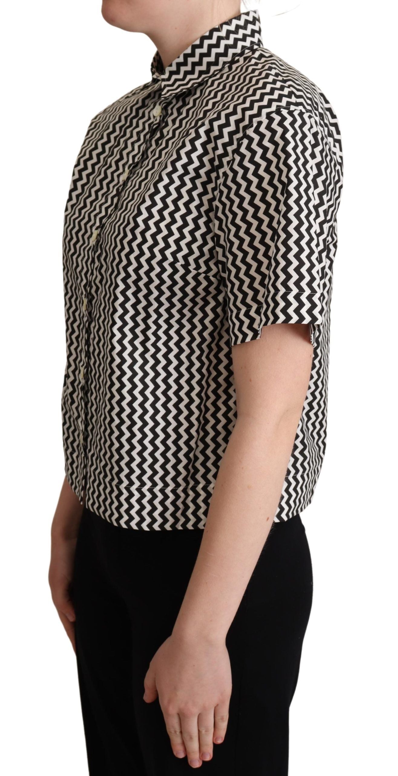 Polo DOLCE & GABBANA col zigzag noir et blanc